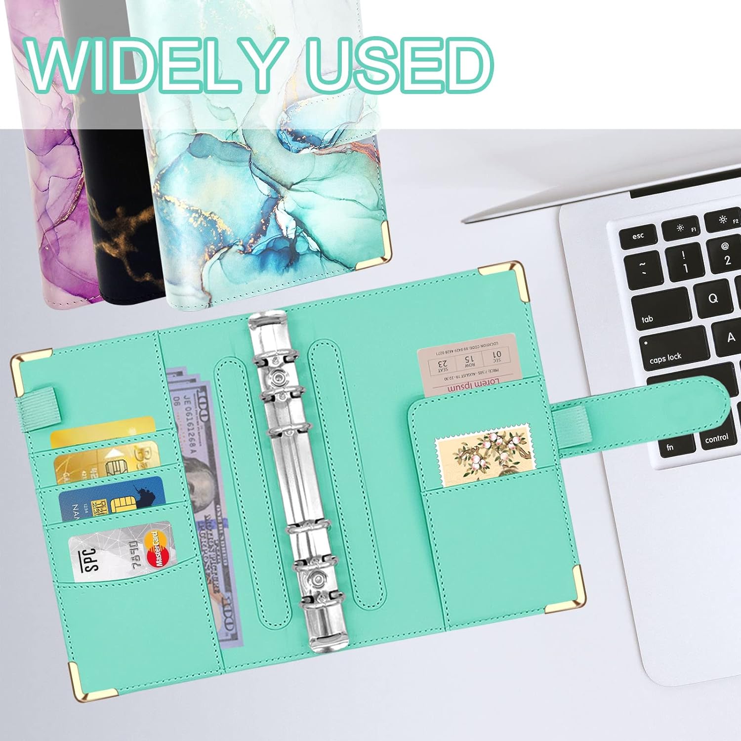 A5 Refillable 6 Ring Faux Leather Budget Binder,Mini Notebook Binder Cover for A5 Filler Paper,Loose Leaf Personal Planner Cover with Magnetic Buckle Closure(Marble Purple) 80 711RE4lmakL. AC SL1500 - northernschoolofshiatsu.co.uk