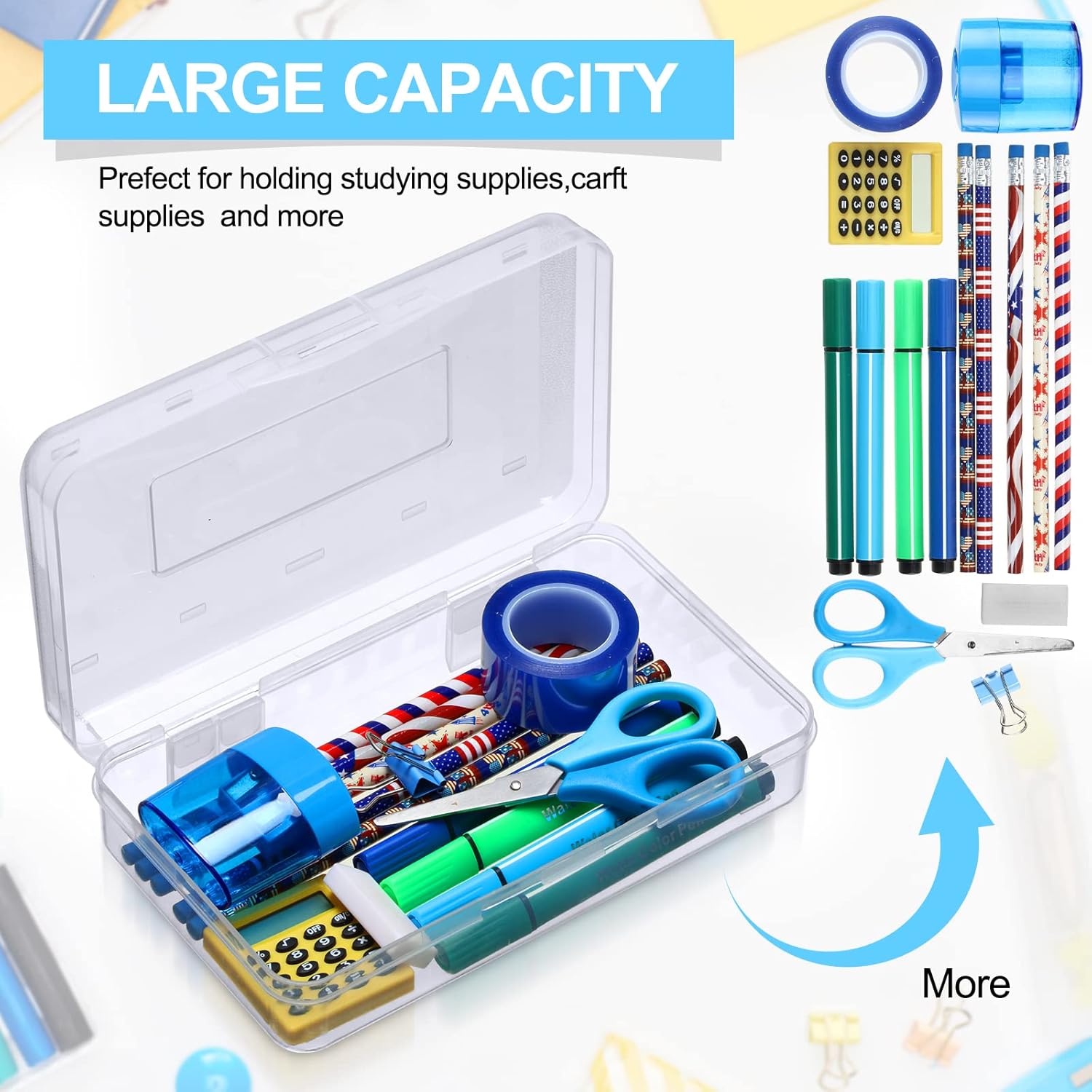 Fainne 24 Pack Pencil Boxes for School Clear Plastic Pencil Case Large Plastic Crayon Box Bulk Stackable Classroom Stationery Organizer School Supplies(Transparent) 4 711XaD4K14L. AC SL1500 - northernschoolofshiatsu.co.uk