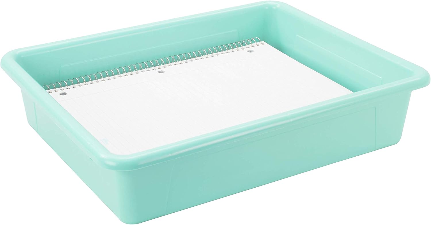 Storex Letter Size Flat Storage Tray – Organizer Bin with Non-Snap Lid for Classroom, Office and Home, Teal, 5-Pack (62541U05C) 11 711Zn4ftaXL. AC SL1500 - northernschoolofshiatsu.co.uk