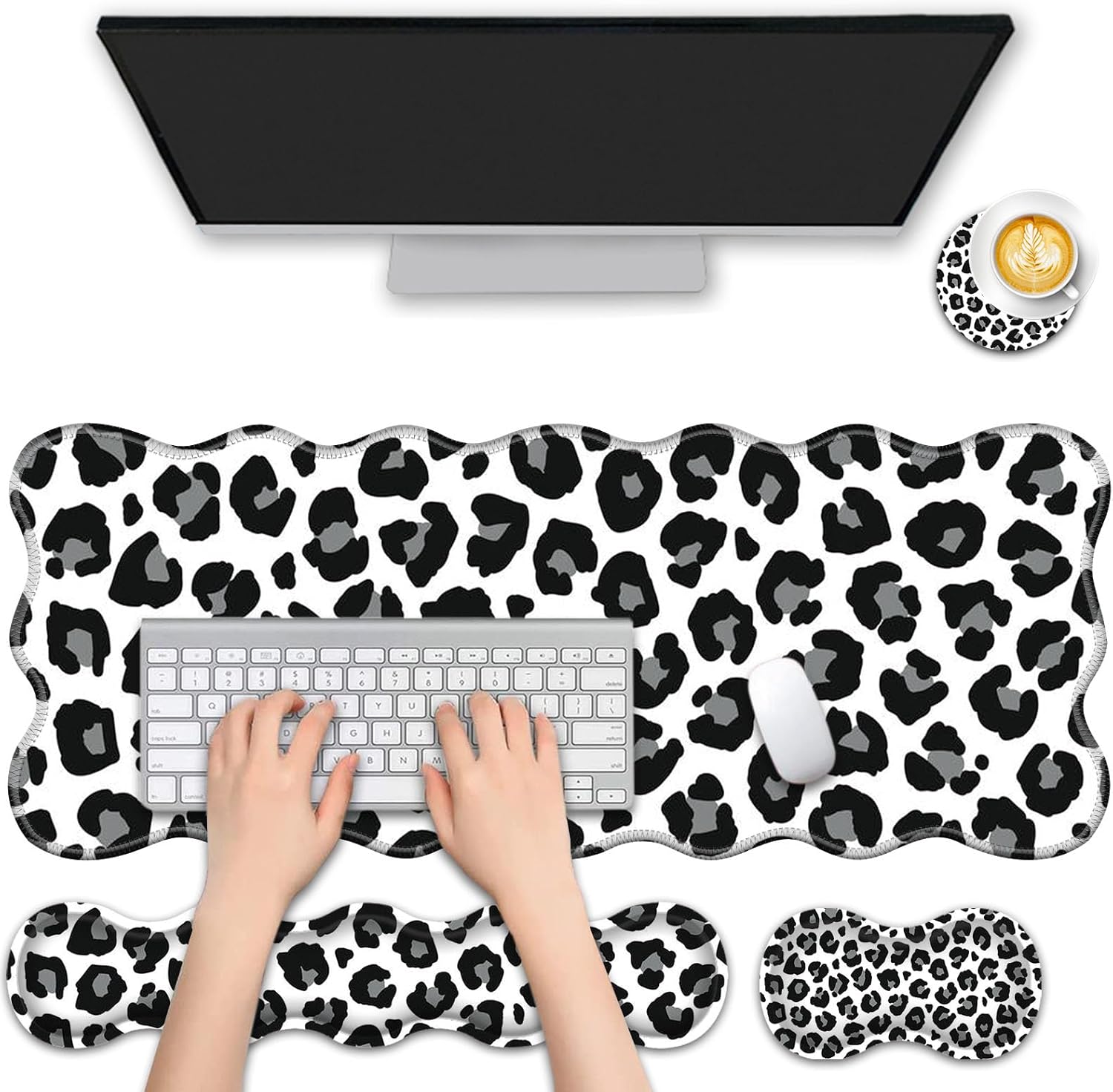 4 in 1 Desk Mat Set,Mouse Pad with Keyboard Wrist Rest,Wave-Shaped Design,Non-Slip Rubber Base,Waterproof,for Home,Office,Gaming,Starry Night 63 711rCKUW2sL. AC SL1500 - northernschoolofshiatsu.co.uk