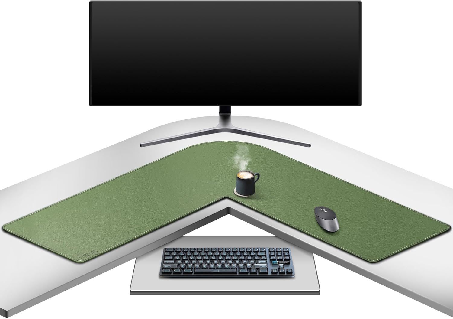 Mydours L-Shape Desk Pad, (38"+38) x 13" Large PU Leather Corner Desk Mat Blotter, XXL Large Waterproof Gaming Mouse Pad, Desktop Protector for Computer Keyboard Home Office (Black) 13 71290l+cGlL. AC SL1500 - northernschoolofshiatsu.co.uk