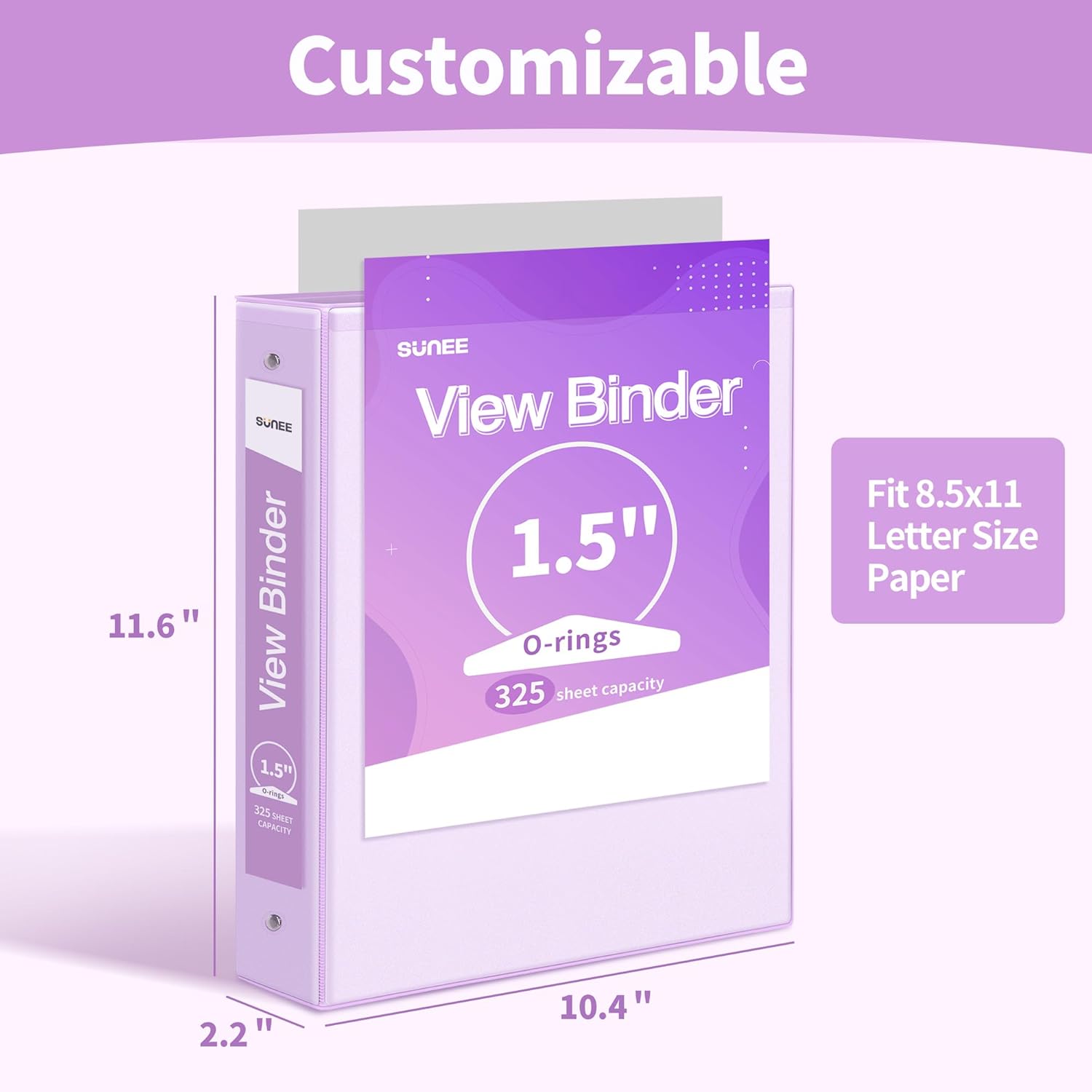 SUNEE 3 Ring Binder 1 Inch 1 Pack, Clear View Binder Three Ring PVC-Free (Fit 8.5x11 Inches) for School Binder or Office Binder Supplies, Purple Binder 151 712BawXj NL. AC SL1500 - northernschoolofshiatsu.co.uk