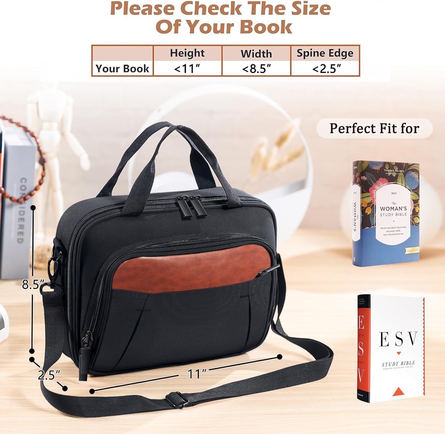 Large Bible Cover for Men - Bible Cover Case for Women - Bible Carrying Case - Bible Bag Bible Carrier with Pockets for Bible Tabs,Bible Study Supplies -Book Cover Protector for Book Lovers 27 712UMFHDDEL. AC SL1500 - northernschoolofshiatsu.co.uk