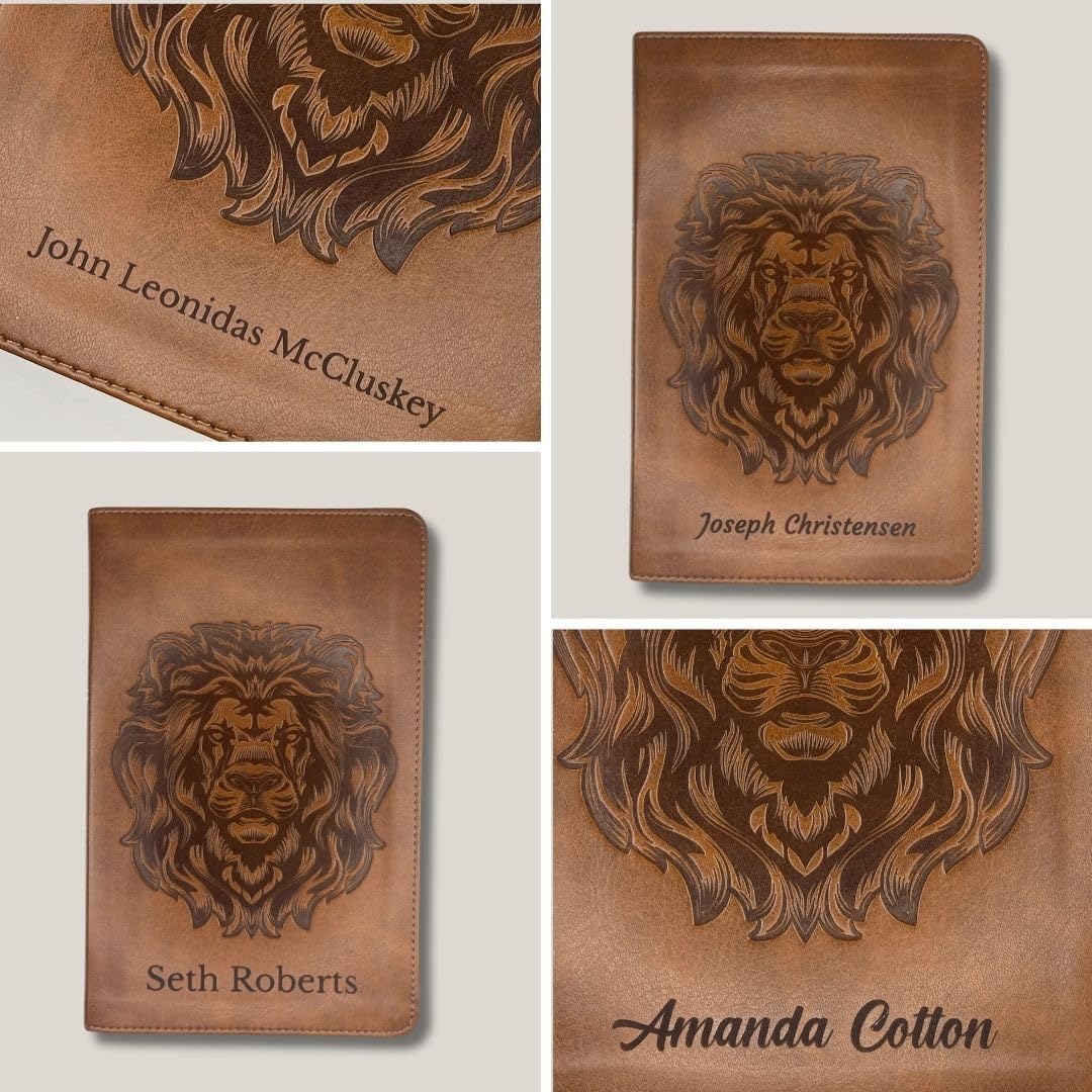 Personalized ESV Thinline Bible Faux Leather Medium Print Size with Royal Lion Design | Custom with Name, Date or Text | Gift for Christian & Religious Celebrations | Brown 30 712v17giG9L. AC SL1080 - northernschoolofshiatsu.co.uk