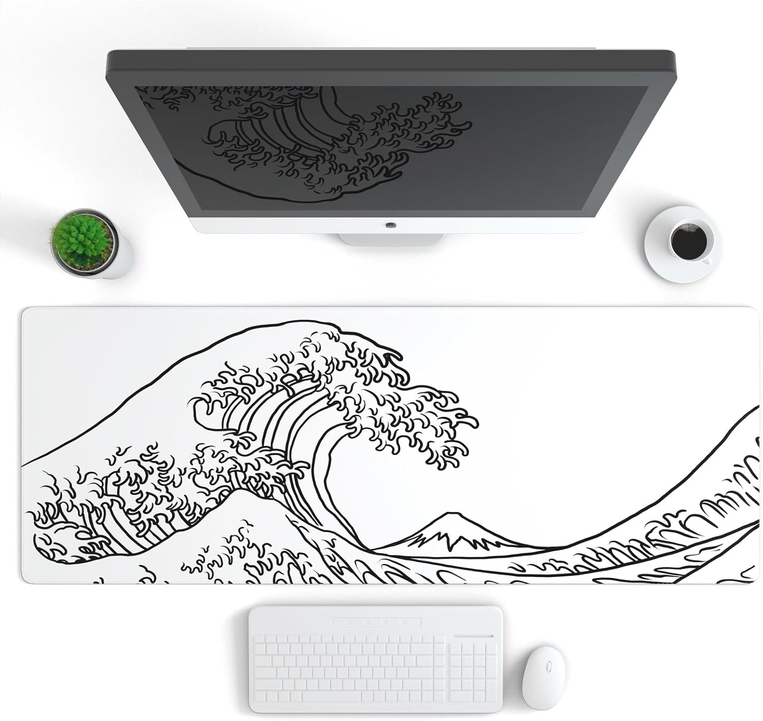 Ovenbird Large Gaming Mouse Pad with Stitched Edges, Minimalist Topographic Map Desk Mat, Extended XL Mousepad with Anti-Slip Base, Cool Desk Pad for Keyboard and Mouse, 31.5 x 11.8 in, White 61 7131JYD0LIL. AC SL1500 - northernschoolofshiatsu.co.uk