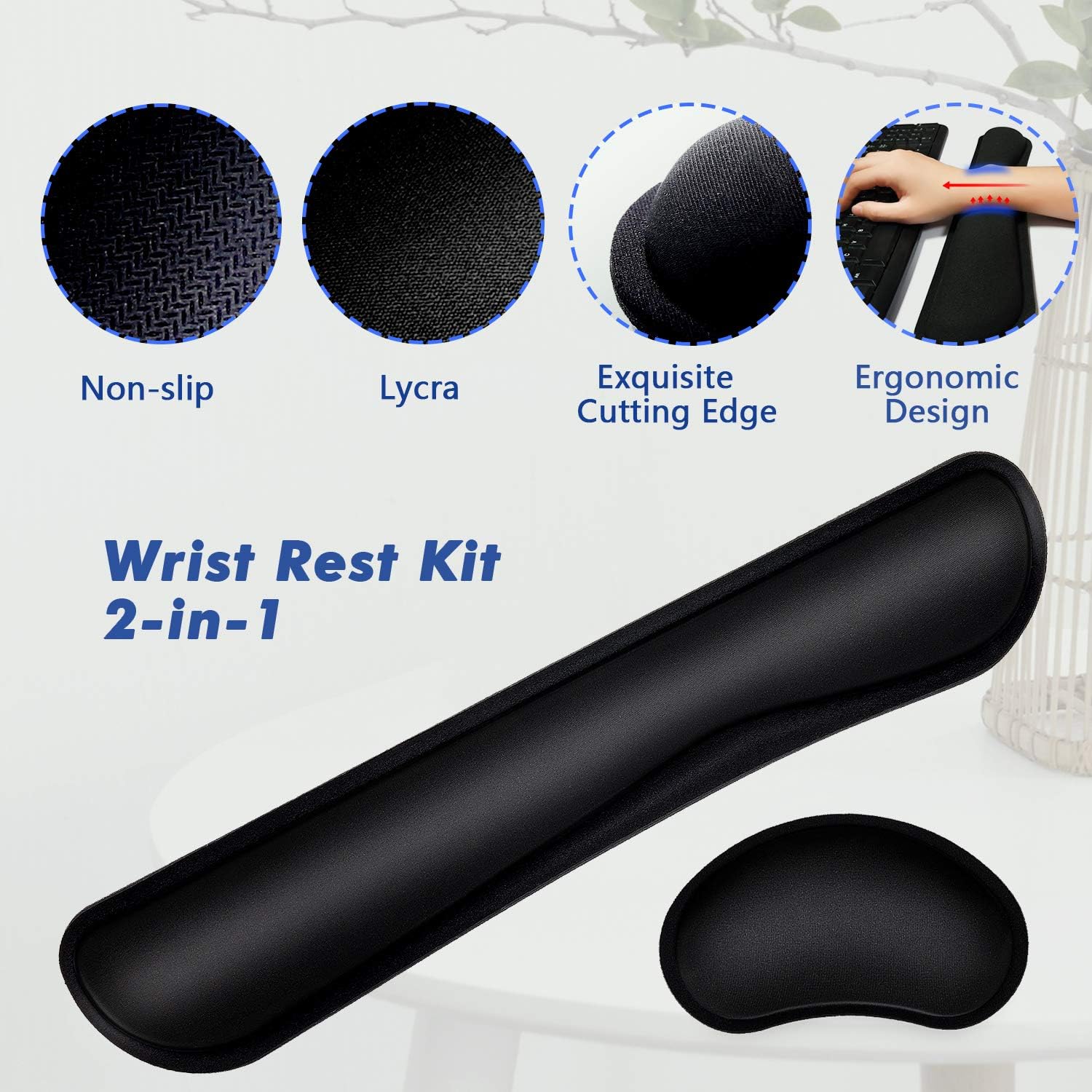 TONOS Keyboard Wrist Rest - 17" Wrist Rest for Computer Keyboard with Memory Foam, Ergonomic Design Wrist Rest Set for Easy Typing, Wrist Pain Relief, Anti-Skid Wrist Rest for Office/Gaming/Laptop 4 7137T8nQQdL. AC SL1500 - northernschoolofshiatsu.co.uk