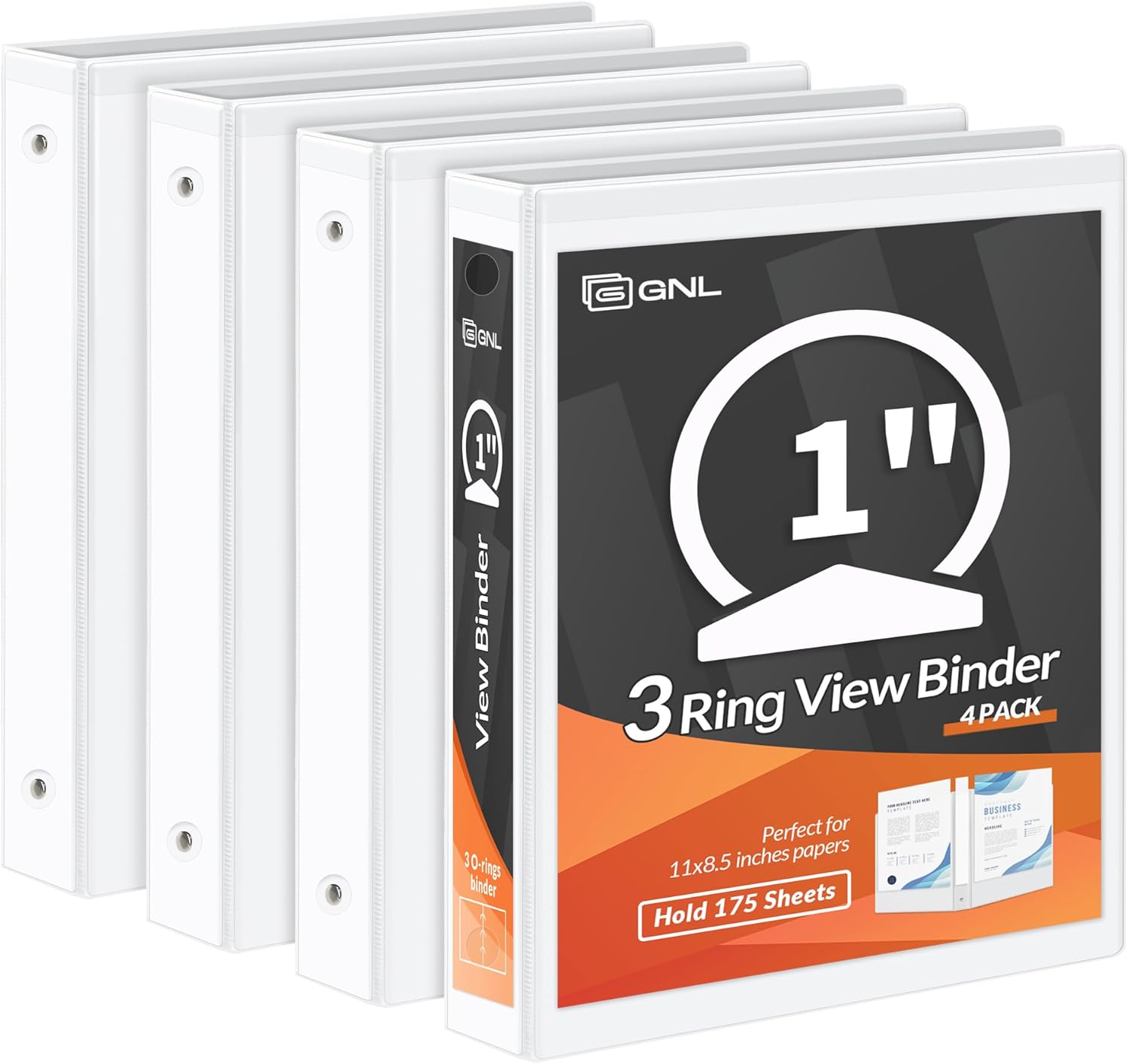 GNL 2 Inch Binder 3 Ring Economy, Round Ring, Clear View Binder Three Ring PVC-Free & Non-Stick for School or Office Supplies, White - Gray, 8 Packs 8 713J4QFwqcL. AC SL1500 - northernschoolofshiatsu.co.uk