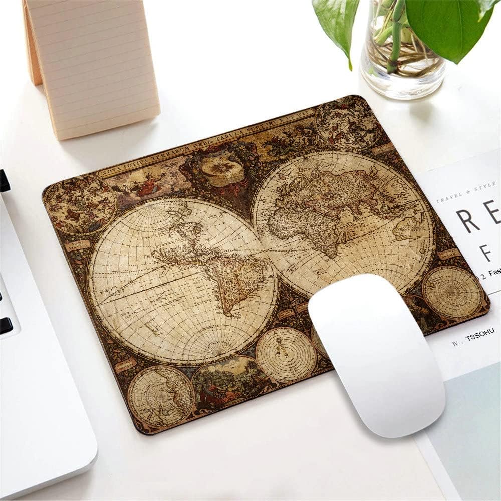 World Map Mouse Pad, Old World Map Drawn in 1720s Nostalgic Style Art Historical Atlas Vintage Design Rectangular Mouse Pad, Non-Slip Rubber MousePads for Office Home Laptop, 9.5"x7.9"x0.12" Inch 5 713SmFW7F3L. AC SL1000 - northernschoolofshiatsu.co.uk
