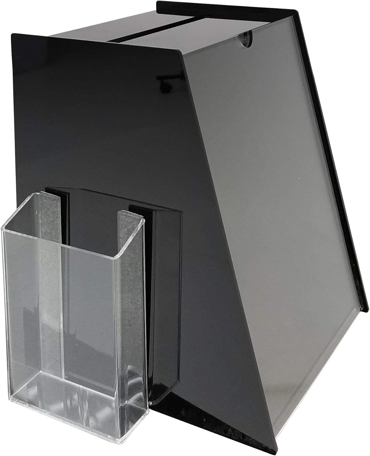 FixtureDisplays® 8.75" x 9.0" x 11.0" Acrylic Ballot Box with 8.5 x 11 Sign Holder Side Pocket-Black 19229 3 713VIyl4+WL. AC SL1500 - northernschoolofshiatsu.co.uk