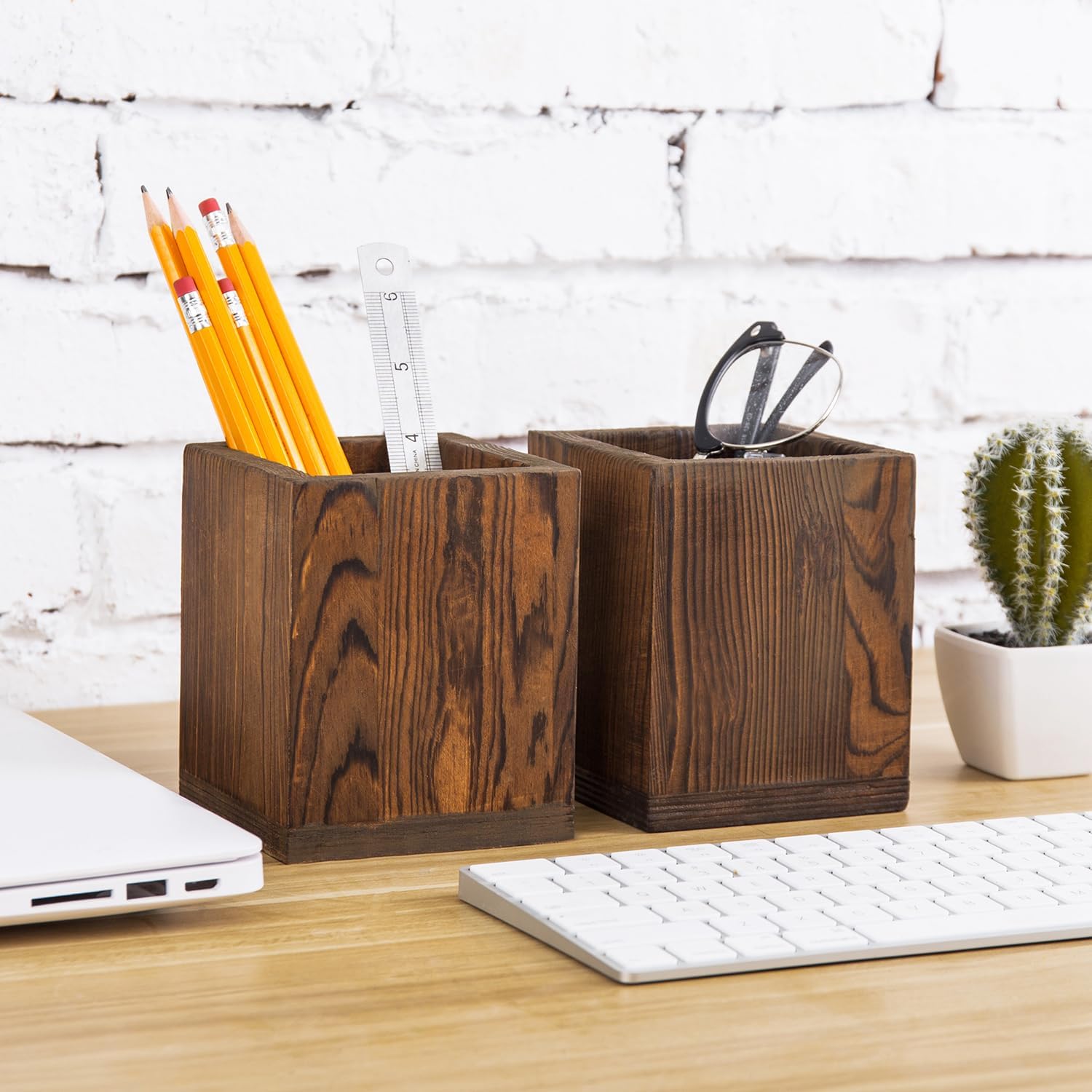 MyGift Set of 2 Natural Grain Wood Desktop Pen Holder Pencil Holder Cup, Office Dorm Home Desk Supplies Organizer 6 713ga Et40L. AC SL1500 - northernschoolofshiatsu.co.uk