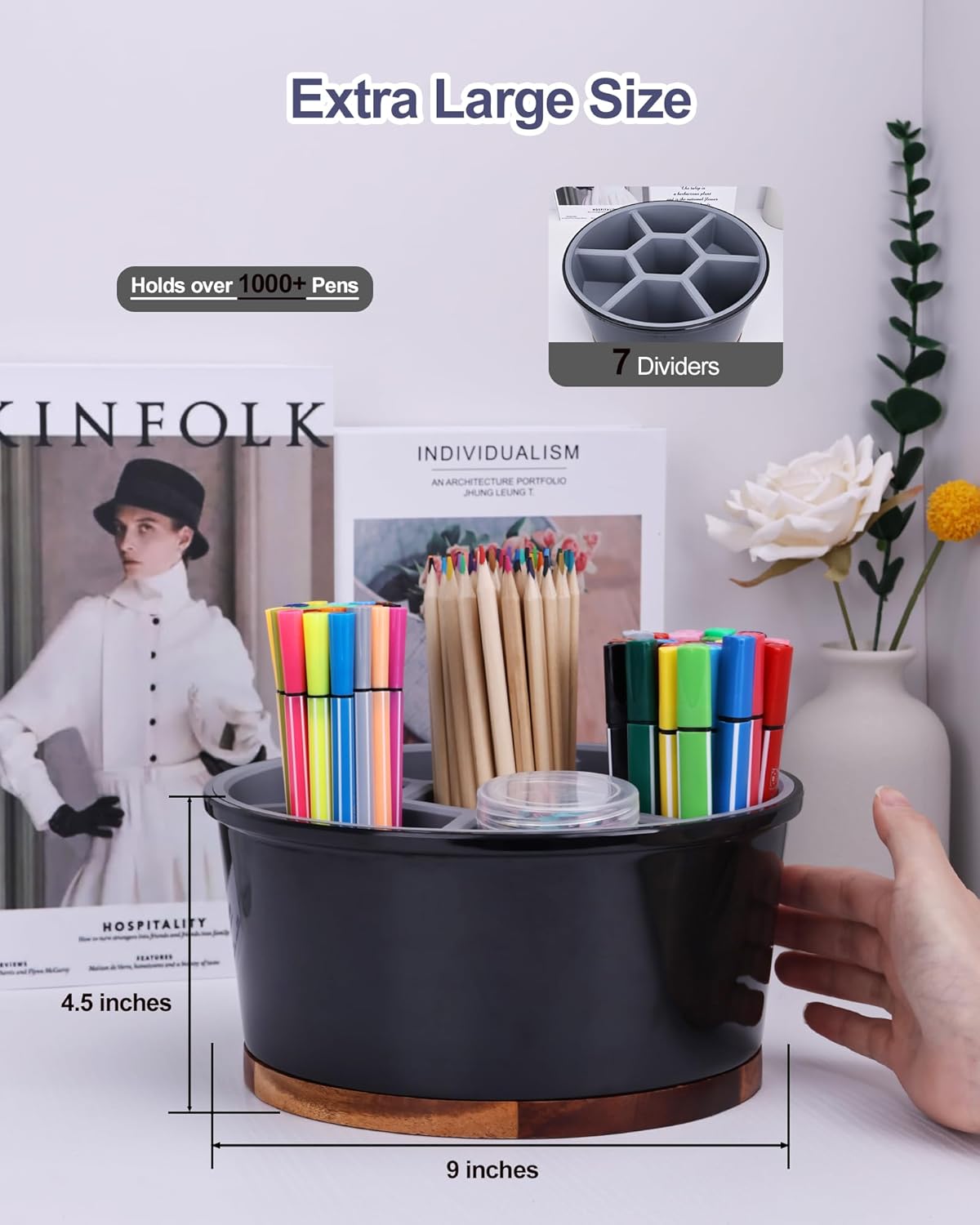Office Desk Organizer, 360° Rotating Pen Holder For Desk With 7 Compartments, Pencil Holder For Office Supplies Art Supply School Countertop White 3 713kUD1Z 6L. AC SL1500 - northernschoolofshiatsu.co.uk