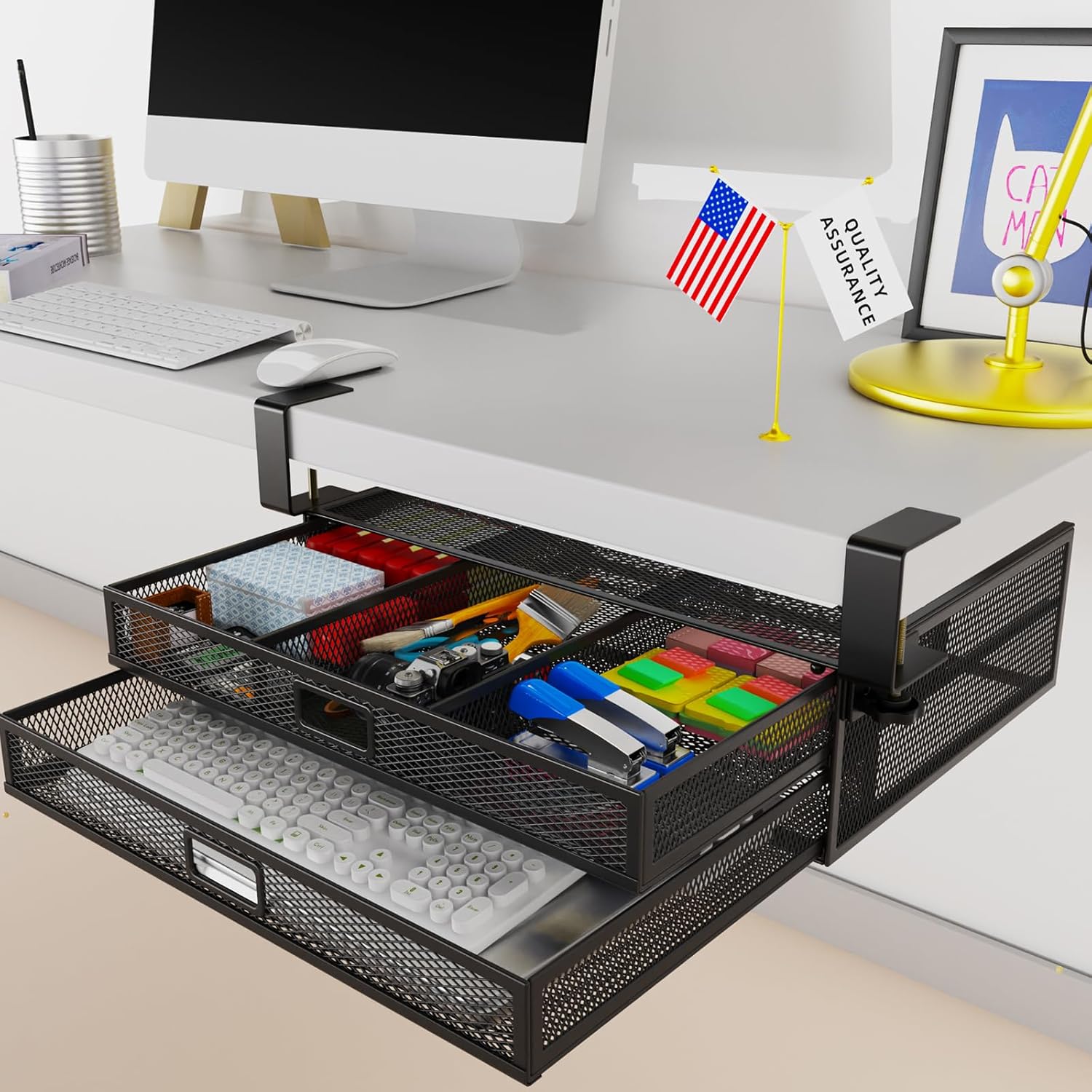 Under Desk Drawer Organizer No Drilling Under Desk Storage Drawer Organizer Metal Under Desk Slide Out Drawer Suitable for Home and Office(Large) 1 713tQSsyEbL. AC SL1500 - northernschoolofshiatsu.co.uk