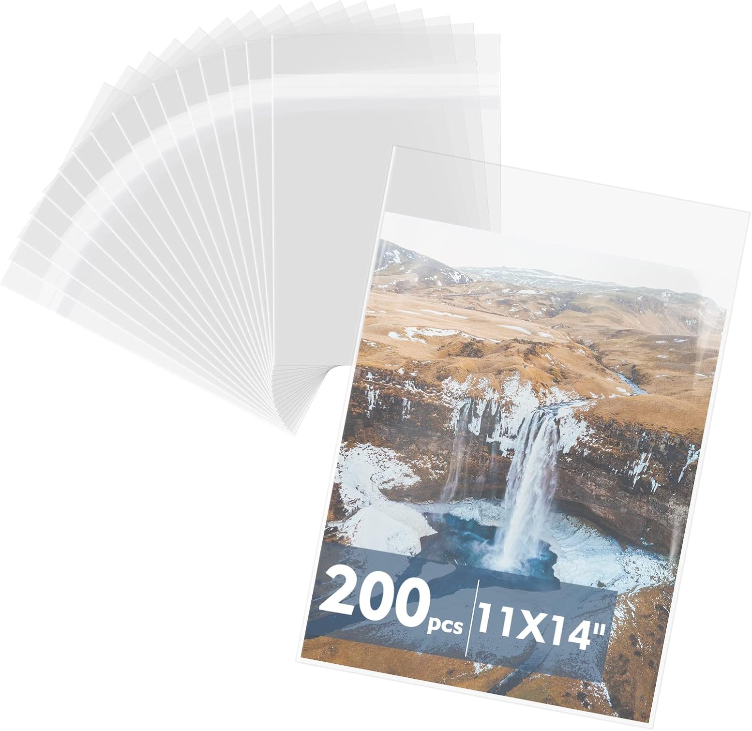 Mat Board Center, (200 Pack)4 1/8" x 9" Clear Resealable Plastic Sleeves, Self Sealing Polypropylene Bags for 4x9 Prints, Photos, Cards 55 7143cMqrCaL. AC SL1500 - northernschoolofshiatsu.co.uk