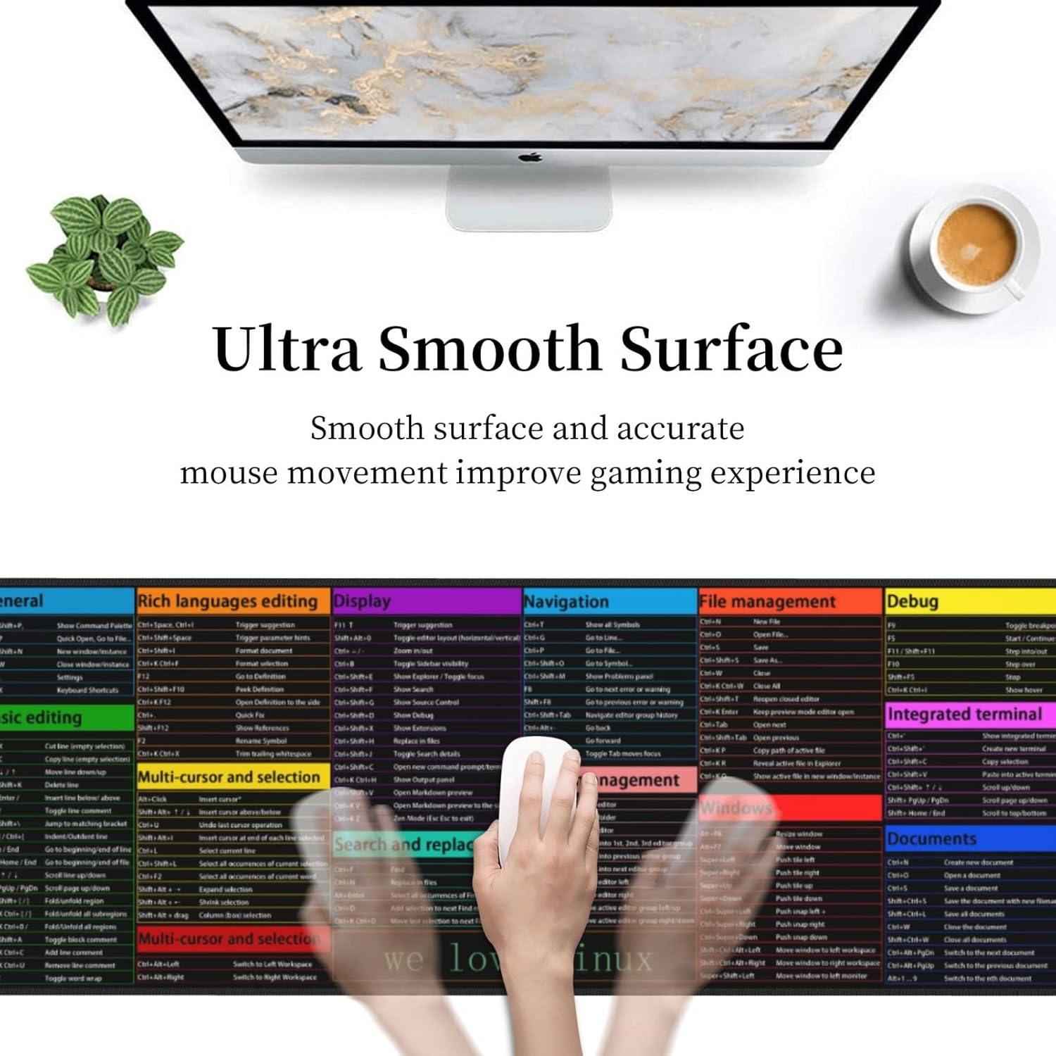 Computer Office Power Point Excel Word Outlook Command Prompt Shortcut Keys Shortcuts Gaming Keyboard Mouse Pad Mousepad Desk Mat Huge Extended XL Rubber Sole for Home Office(31.5"X 11.8") 63 - northernschoolofshiatsu.co.uk