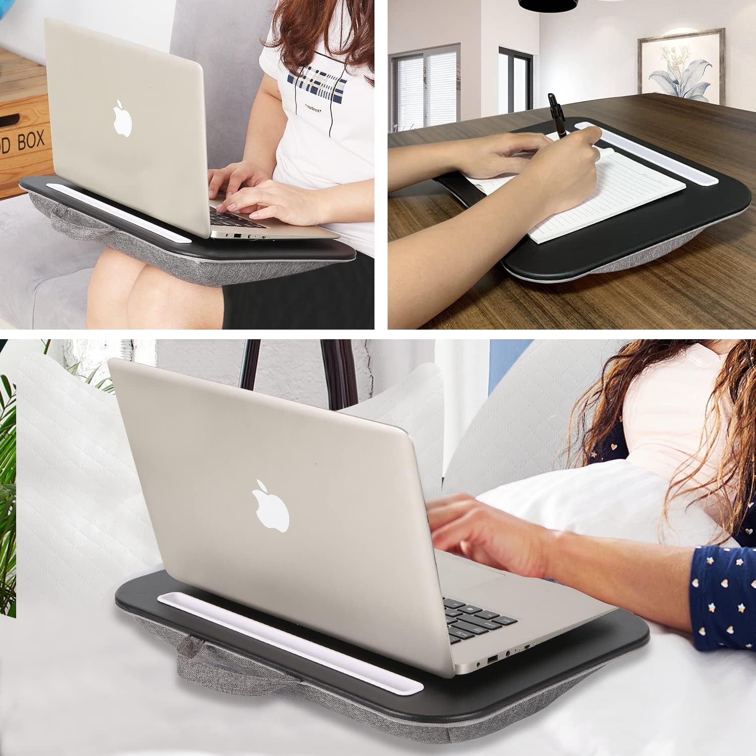Laptop Desk Leather Table with Mouse pad,Lap Desk with Cushion Card Slot for iPad Mobile Phone,Kids Lap Desk Fits up to 13.3inch, Work Tray and Gaming Desk on Bed Writing Tray 4 714TbVekUOL. AC SL1500 - northernschoolofshiatsu.co.uk