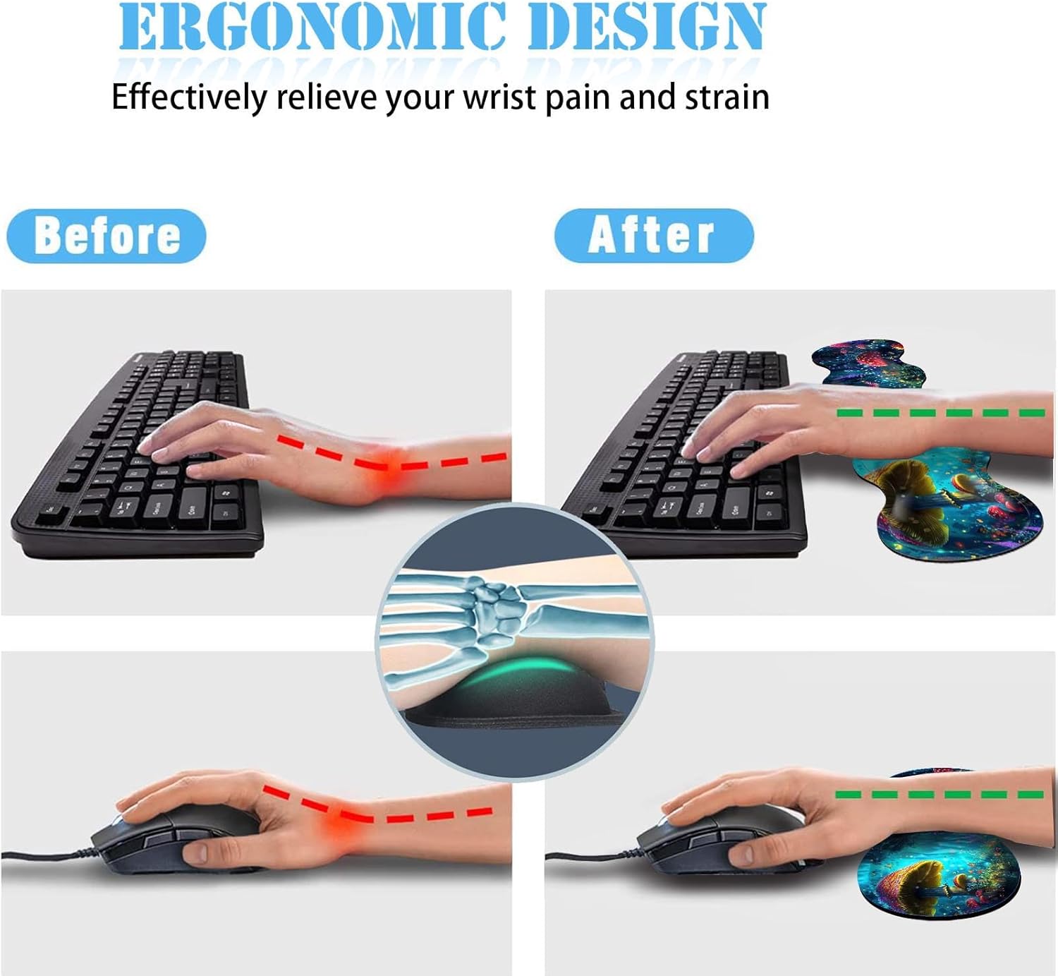Keyboard Wrist Rest+Mouse Wrist Pad+Desk Pad Set,Memory Foam Ergonomic Easy Typing Pain Relief for Computer Laptop Office Home - Stay Positive Work Hard and Make It Happen 99 714Ybl7XQcL. AC SL1500 - northernschoolofshiatsu.co.uk
