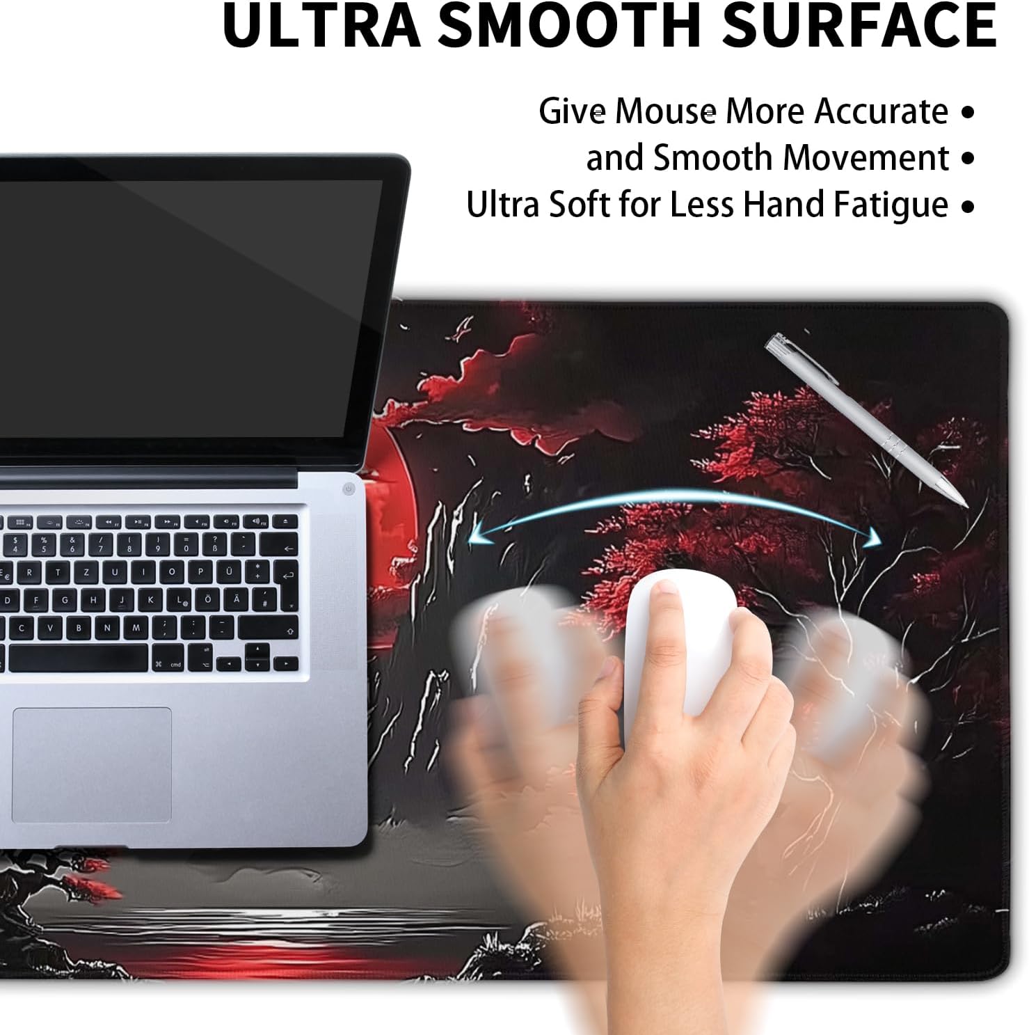 Large Floral Mouse Pad Extended Gaming Mousepad 31.5"x11.8" Vintage Aesthetic Black Desk Mat Flower Mouse Pad Plant Wildflower Mousepad XXL Laptop Computer Keyboard Mats for Desk Office 371 714z4IERkIL. AC SL1500 - northernschoolofshiatsu.co.uk