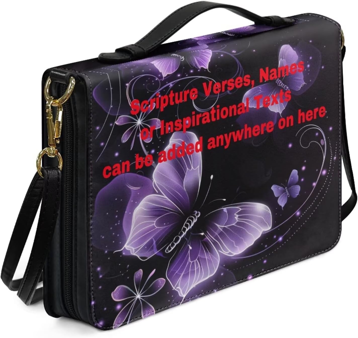 Custom Personalized PU Leather Bible Cover Case for Women,Customized Bible Cases Bible Tote Bag Bible Carrying Case Bible Carrier with Detachable Shoulder Strap,2XL 81 - northernschoolofshiatsu.co.uk
