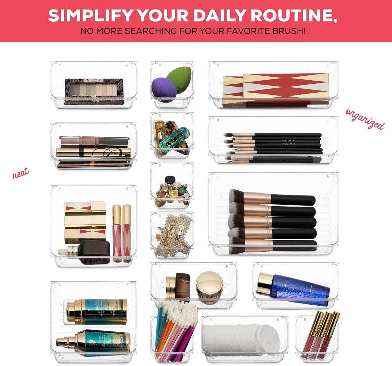 25 PCS Clear Plastic Drawer Organizers Set, 4-Size Versatile Bathroom and Vanity Drawer Organizer Trays, Storage Bins for Makeup, Bedroom, Kitchen Gadgets Utensils and Office Accessories 5 715 TJIn3iL. AC SL1280 - northernschoolofshiatsu.co.uk
