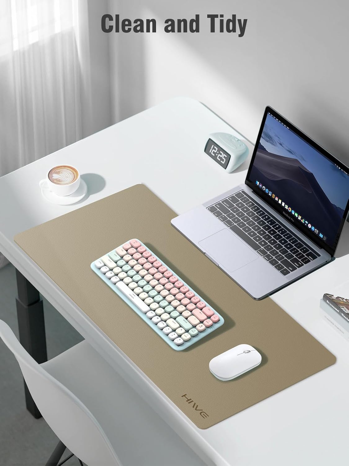 HiWe Desk Mat PU Leather - 31.5" x 15.75" X-Large Desktop Protector Cover, Waterproof Non-Slip Pad for Mouse/Keyboard/Laptop/Computer/Writing/Dining in Office & Home, Hit Grey 23 - northernschoolofshiatsu.co.uk