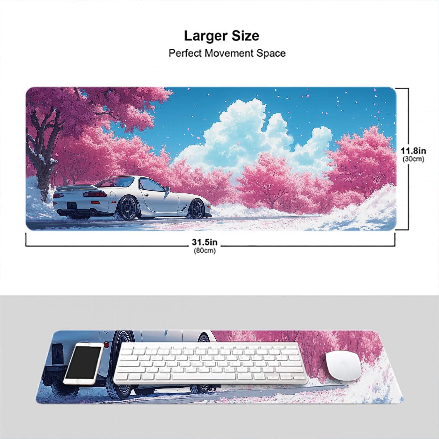 Japanese Samurai Desk Mat Anime Graffiti Large Gaming Mouse Mat with Stitched Edges,Non-Slip Waterproof Rubber Base Mous Mat 31.5"x11.8" Office Computer Keyboard Laptop Home 63 7157FL+OMHL. AC SL1500 - northernschoolofshiatsu.co.uk