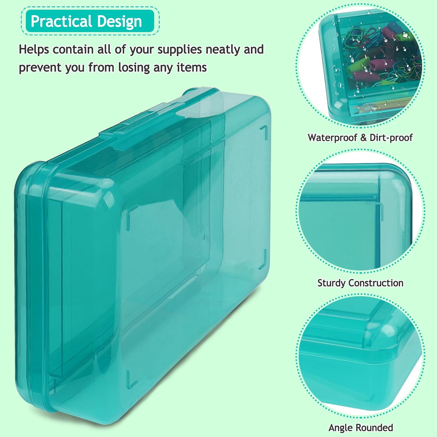 1 PCS Pencil Box,Double Layer Large Capacity Pencil Box,Hard Pen Case with Snap-tight Lid, Plastic Pencils Case for Office School Supplies Pen Boxes,Storage Organizer for Gel Pens Erasers-Purple 17 715IVNa7wIL. AC SL1500 - northernschoolofshiatsu.co.uk