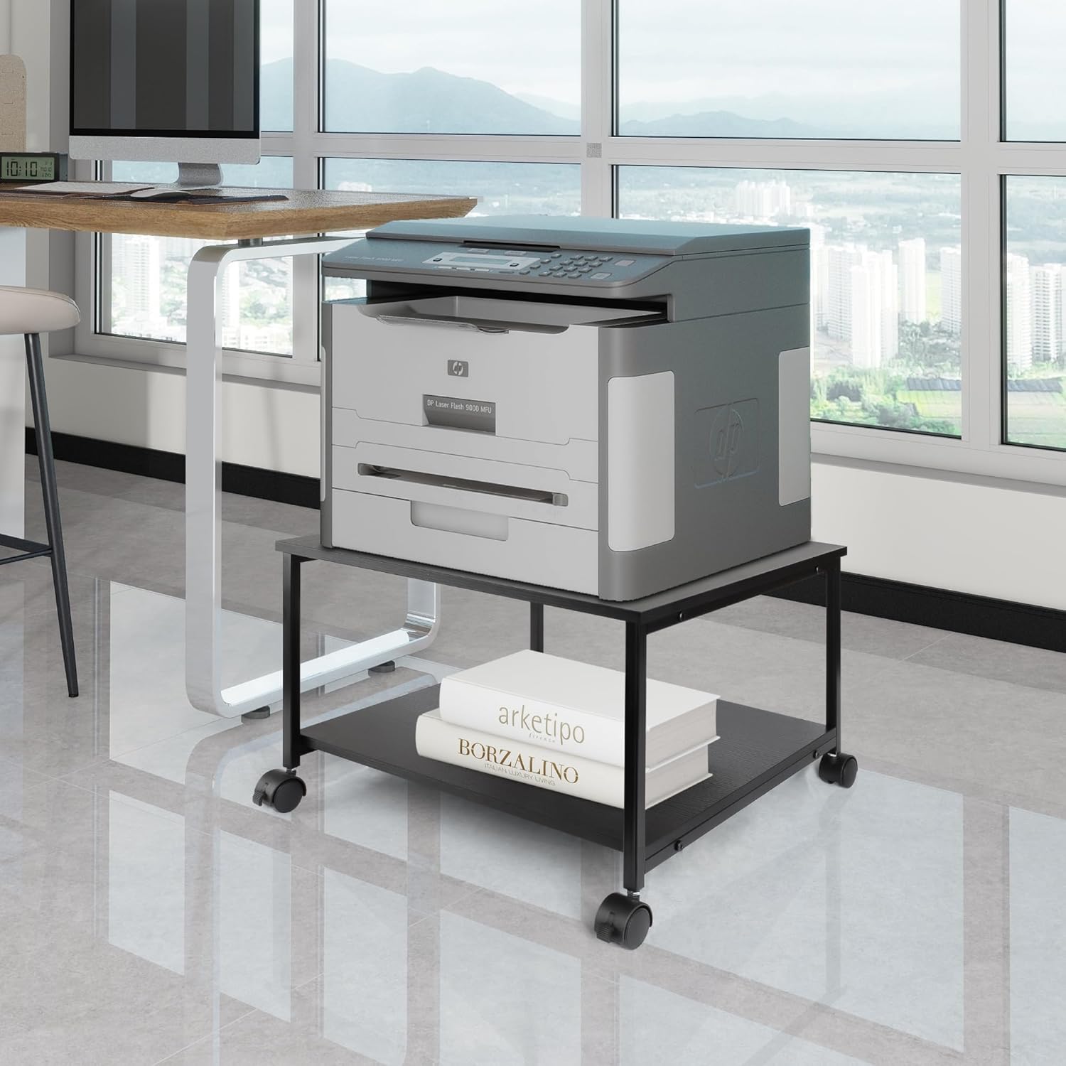 Sutex Large Printer Stand, 23.6" W x 18.9" D x 31.5" H Large Printer Table with Adjustable Storage Shelf, 3 Tier Rolling Printer Cart with Wheels for Home Office- Support 100 LBS Each Tier 19 715POQPqHJL. AC SL1500 - northernschoolofshiatsu.co.uk