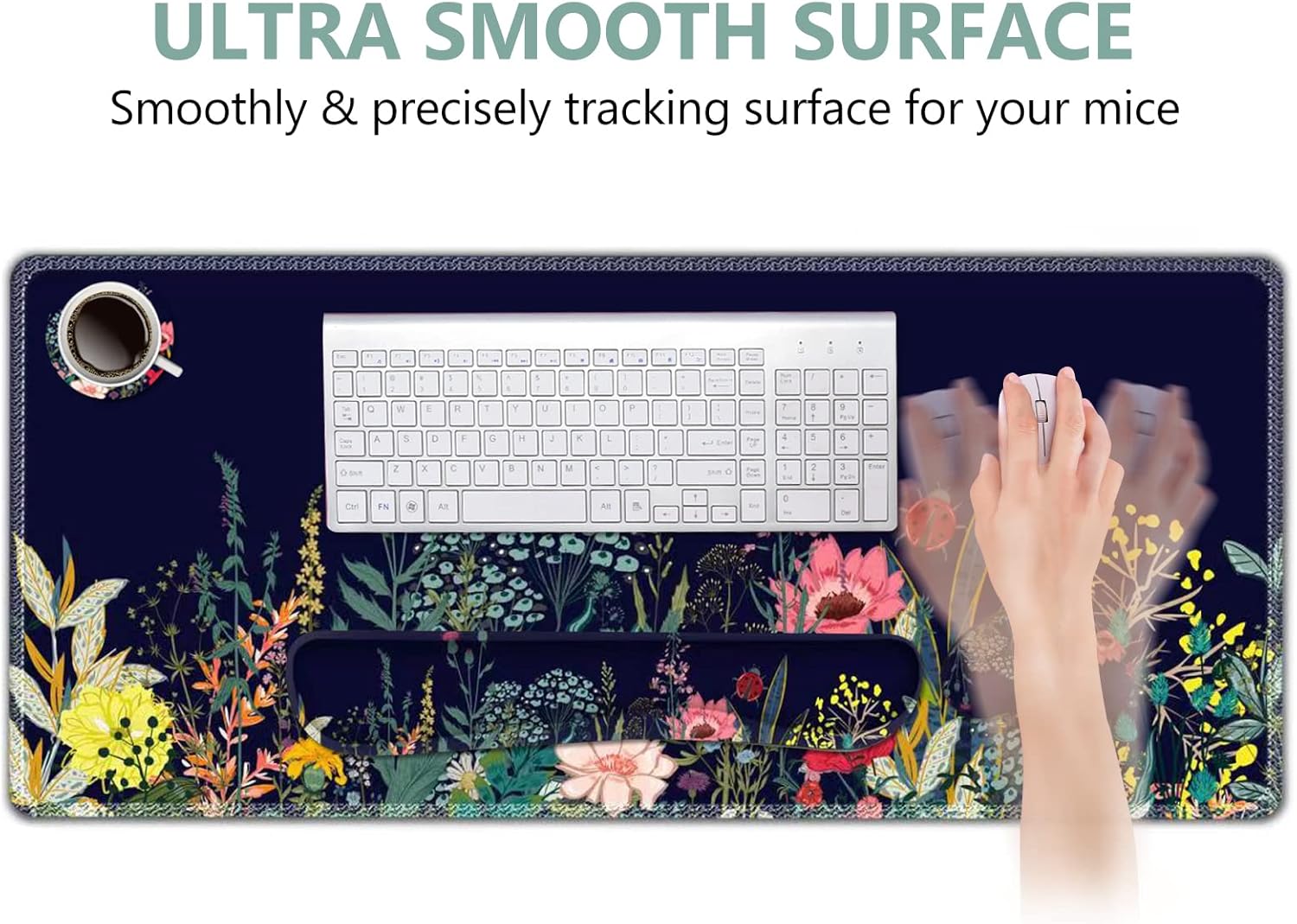 DINKY Keyboard Mouse Pad Set, Large Gaming Mousepad + Memory Foam Ergonomic Keyboard Wrist Rest Support, Easy Typing Pain Relief, 4Pcs (35.4" x 15.7") Extended Desk Mat-Flower Weed 4 715Qn+bYrLL. AC SL1500 - northernschoolofshiatsu.co.uk