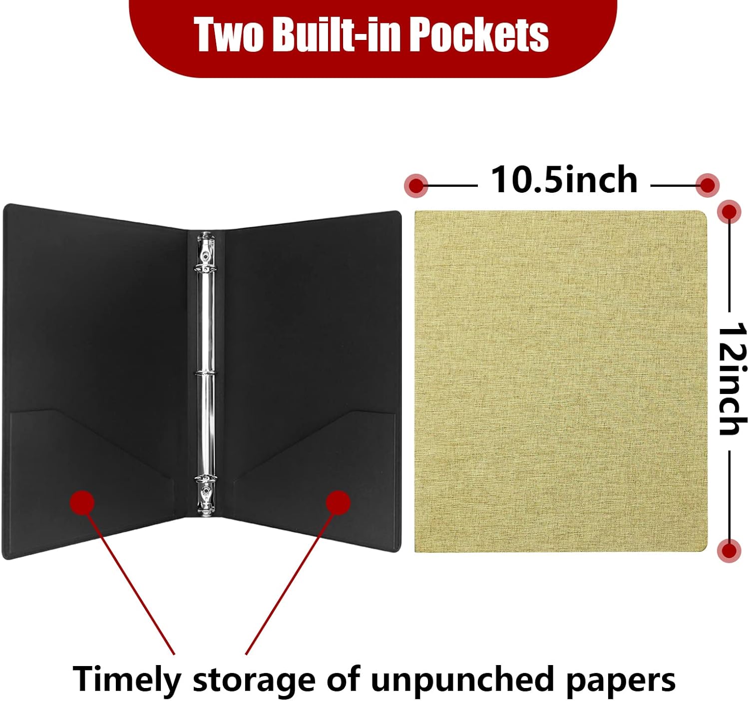 Vienrose 3 Ring Binder 1 Inch Round Rings Durable Binder with Linen Cover Holds 8.5" x 11" Paper for School Office and Home Black 30 715d9UMjvAL. AC SL1500 - northernschoolofshiatsu.co.uk