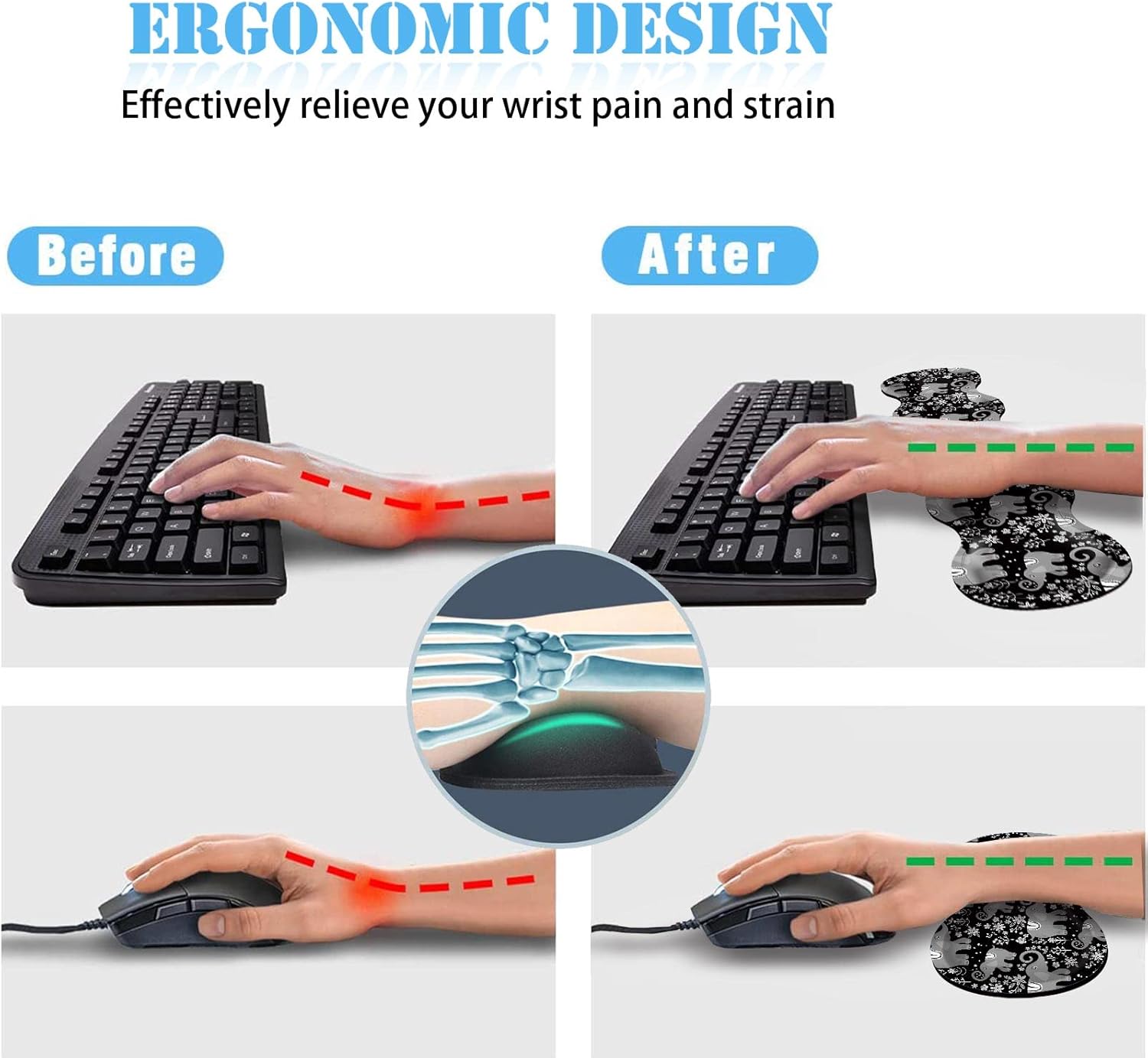 Keyboard Wrist Rest+Mouse Wrist Pad+Desk Pad Set,Memory Foam Ergonomic Easy Typing Pain Relief for Computer Laptop Office Home - Stay Positive Work Hard and Make It Happen 57 715mNacG67L. AC SL1500 - northernschoolofshiatsu.co.uk