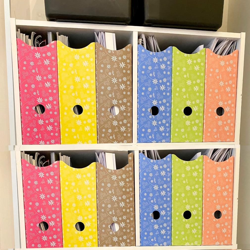 Evelots Magazine File Holder - Set of 6 Mandala - Office Desk Organizer - Sturdy Cardboard - New Upgraded Double Front Panel for More Stability - Full 4 Inch Wide - Easy Assemble 28 7160dOuB0qL. AC SL1010 - northernschoolofshiatsu.co.uk