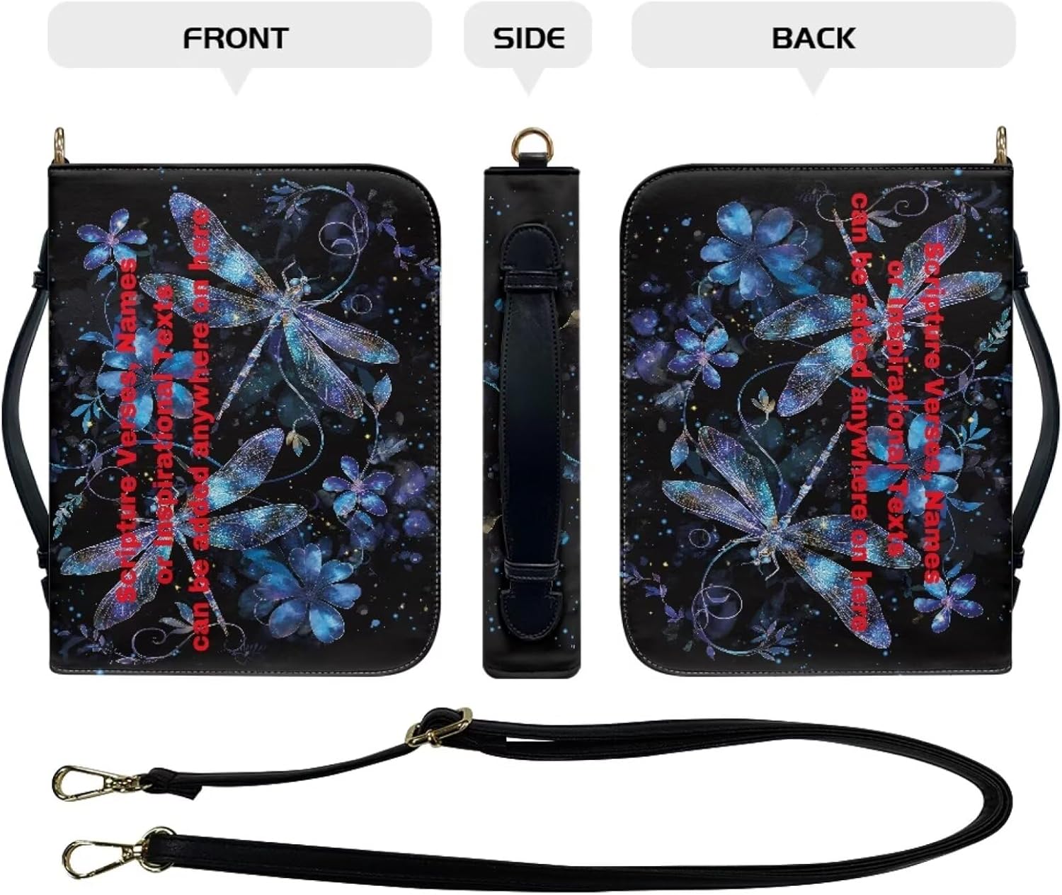 Custom Personalized PU Leather Bible Cover Case for Women,Customized Bible Cases Bible Tote Bag Bible Carrying Case Bible Carrier with Detachable Shoulder Strap,2XL 79 7163tpDKGyL. AC SL1500 - northernschoolofshiatsu.co.uk