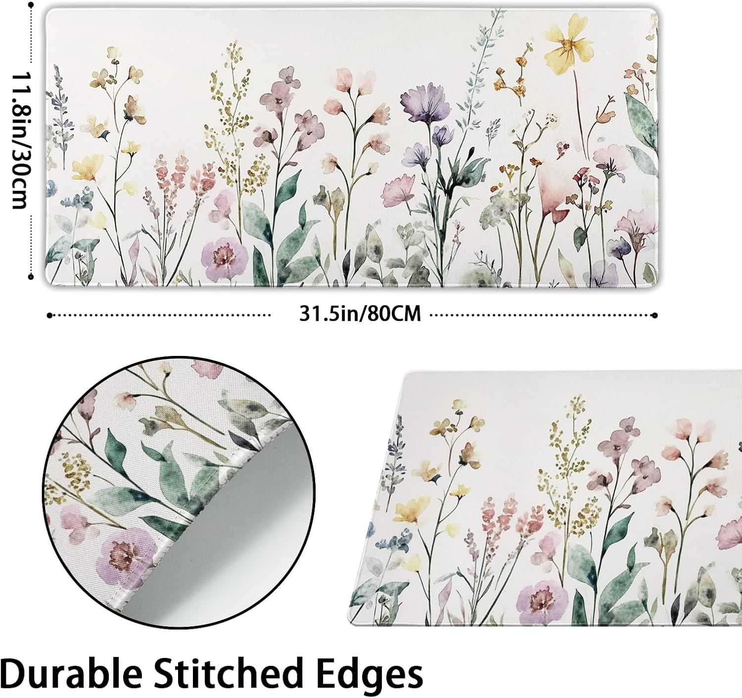 Large Floral Mouse Pad Extended Gaming Mousepad 31.5"x11.8" Vintage Aesthetic Black Desk Mat Flower Mouse Pad Plant Wildflower Mousepad XXL Laptop Computer Keyboard Mats for Desk Office 159 716EhZrOpGL. AC SL1500 - northernschoolofshiatsu.co.uk