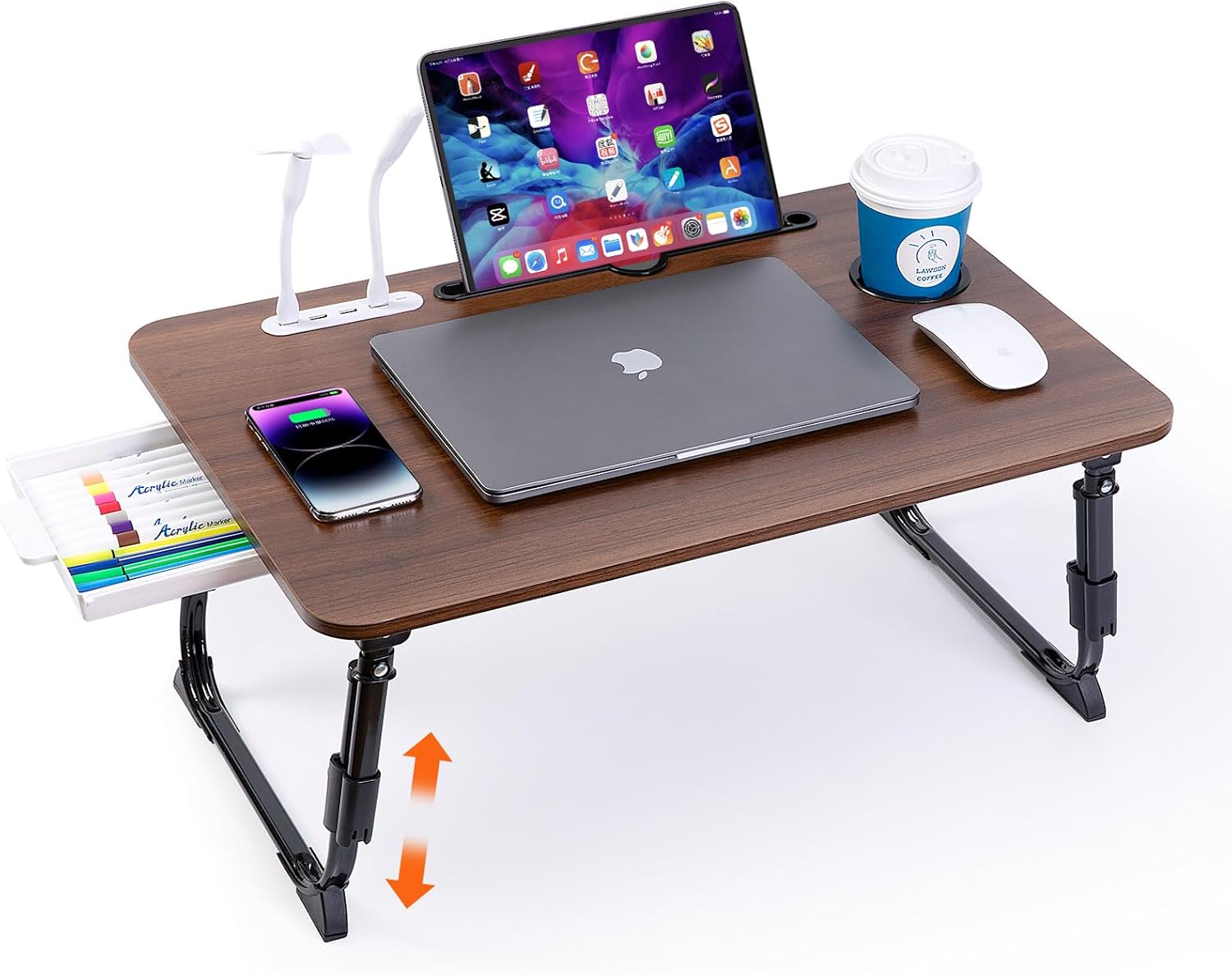 Laptop Desk for Bed, Height Adjustable Laptop Bed Table, Foldable Portable Lap Desk Stand with USB/Storage Drawer/Cup Holder/Slot, Breakfast Tray for Working Reading Writing Eating 33 716FIskIeBL. AC SL1500 - northernschoolofshiatsu.co.uk