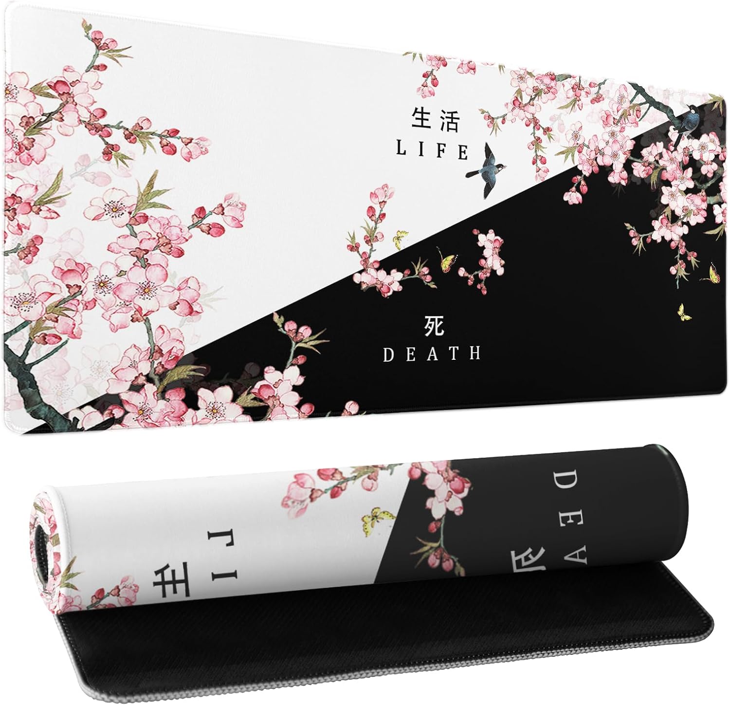 Large Floral Mouse Pad Extended Gaming Mousepad 31.5"x11.8" Vintage Aesthetic Black Desk Mat Flower Mouse Pad Plant Wildflower Mousepad XXL Laptop Computer Keyboard Mats for Desk Office 304 716Yxp IyzL. AC SL1500 - northernschoolofshiatsu.co.uk