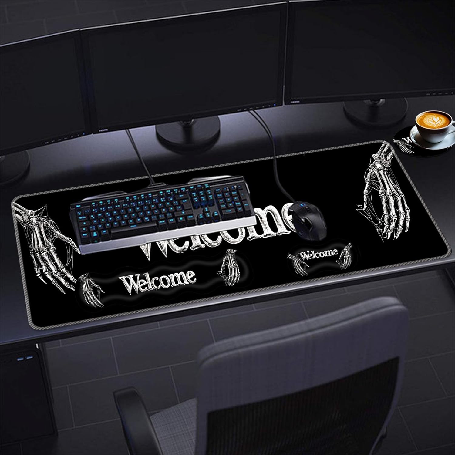 Keyboard Wrist Rest Set,Memory Foam Wrist Support Mouse Pad,31.5"x11.8" Desk Mat for Comfortable Typing & Pain Relief,Non-Slip Base for Office & Home Use - Abstract Flower 41 716bXTyAbnL. AC SL1500 - northernschoolofshiatsu.co.uk