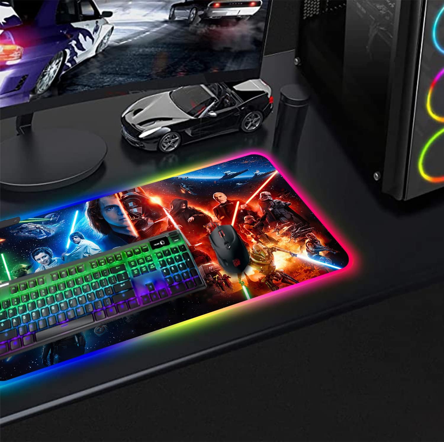 Anime Mouse pad,RGB Gaming Mouse Pad 14 Lighting Modes,Large LED Mousepad 31.5X15.7 X0.16IN Wiith Non-Slip Rubber Base, for Boys and Girls 7 716lsWp8GEL. AC SL1500 - northernschoolofshiatsu.co.uk