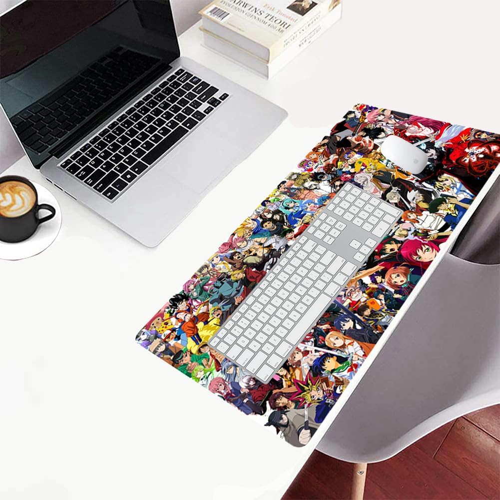 Extended Large Gaming Mouse Pad, Full Desk Keyboard Mouse Pad, XXL Bigmouse Pad with Anime, Waterproof and Anti-Skid for Office Desk Decor (31.5×11.8×0.1 inch) 6 - northernschoolofshiatsu.co.uk