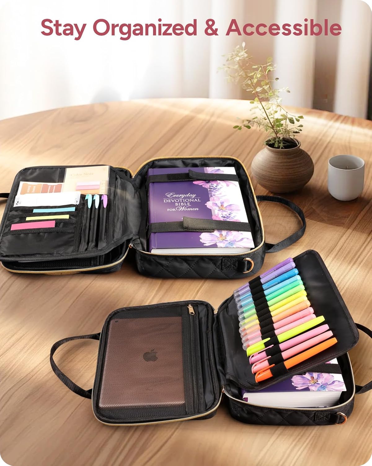 All-in-One Bible Journaling Kit – Quilted Bible Cover Case for Women, 31 Bible Highlighters, 75 Bible Tabs, Bible Study Supplies & Christian Gift for Women and Teens (Shoulder Strap, Black) 3 716vn86tU4L. AC SL1500 - northernschoolofshiatsu.co.uk