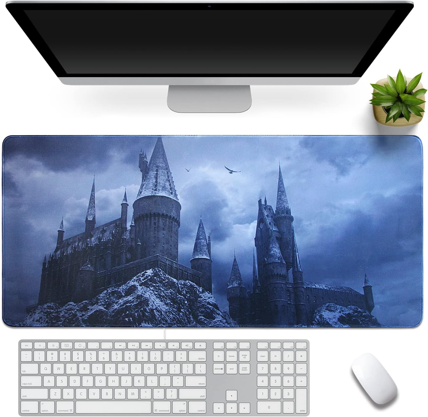 【3 Sizes】 Hog Warts Castle Mouse Pad Extended Gaming Mouse Pad Gifts Large Non-Slip Rubber Base Mousepad Waterproof Keyboard Mouse Mat Desk Pad for Work Game Office Home - 39.5" L*16.8" W 1 7175cyTgtyL. AC SL1500 - northernschoolofshiatsu.co.uk