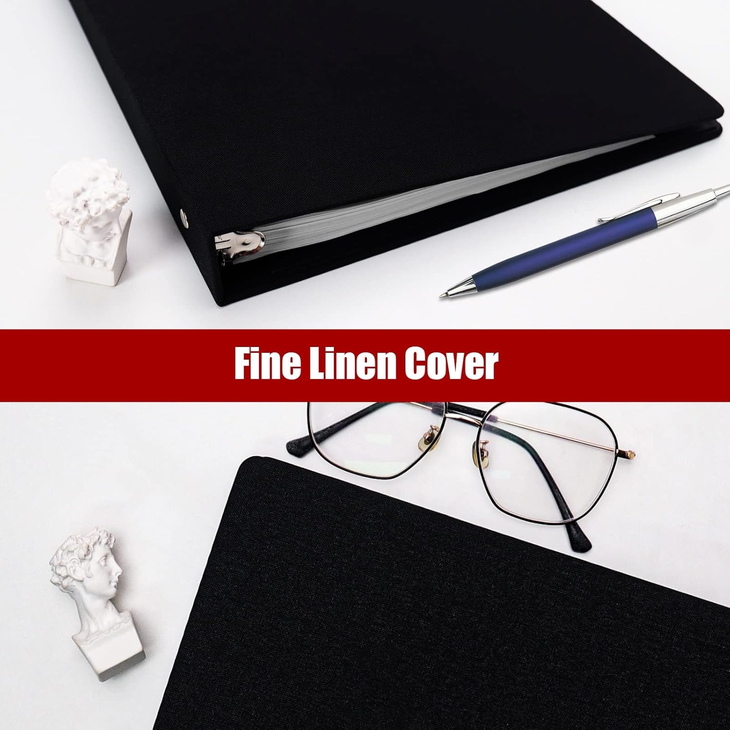 Vienrose 3 Ring Binder 1 Inch Round Rings Durable Binder with Linen Cover Holds 8.5" x 11" Paper for School Office and Home Black 16 7175htmePOL. AC SL1500 - northernschoolofshiatsu.co.uk