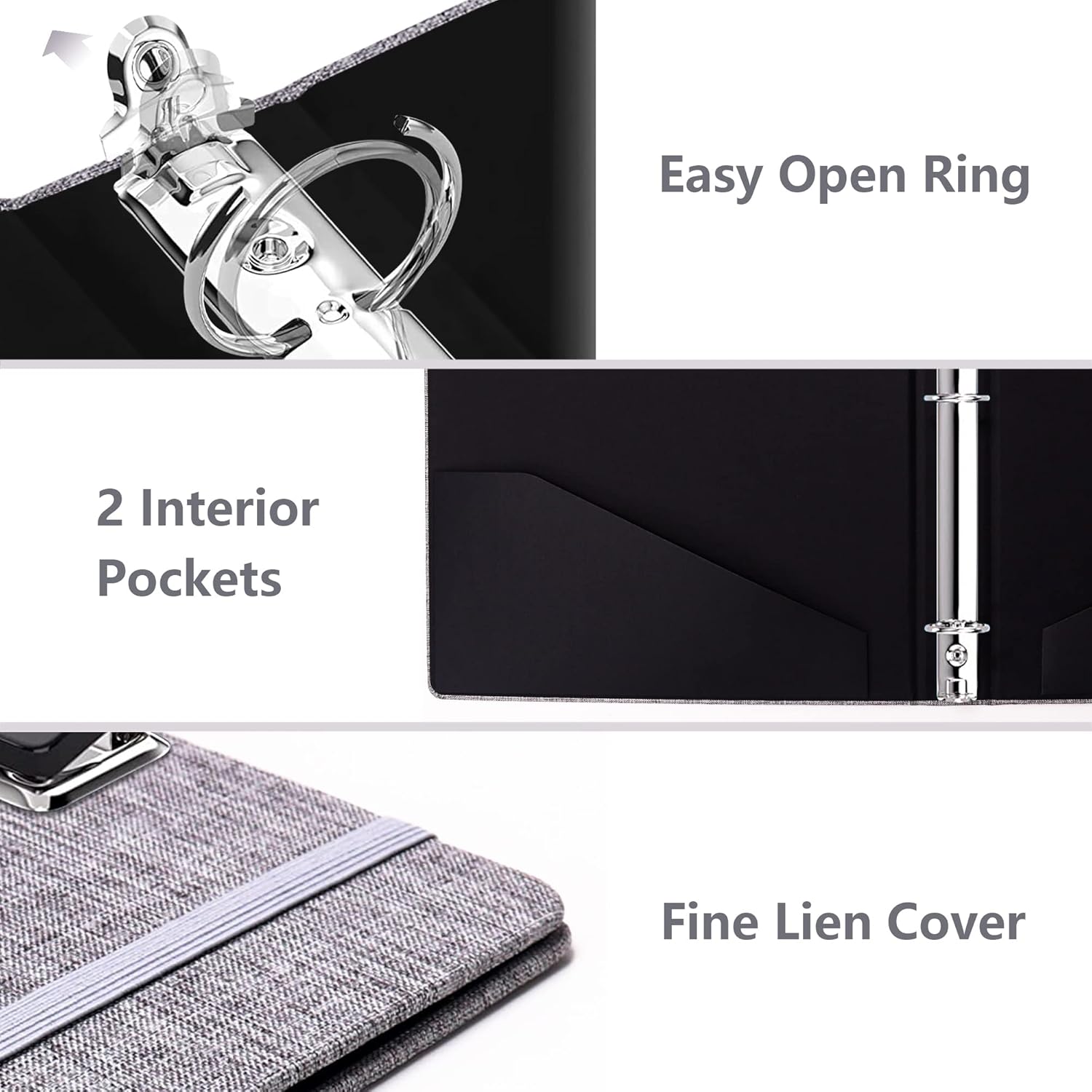 Vienrose 3 Ring Binder for 8.5 x 11 Inch Paper 1 Inch Round Rings Binder with Linen Durable Binders with Interior Pockets for School Office Home 8 717w4H6EiVL. AC SL1500 - northernschoolofshiatsu.co.uk