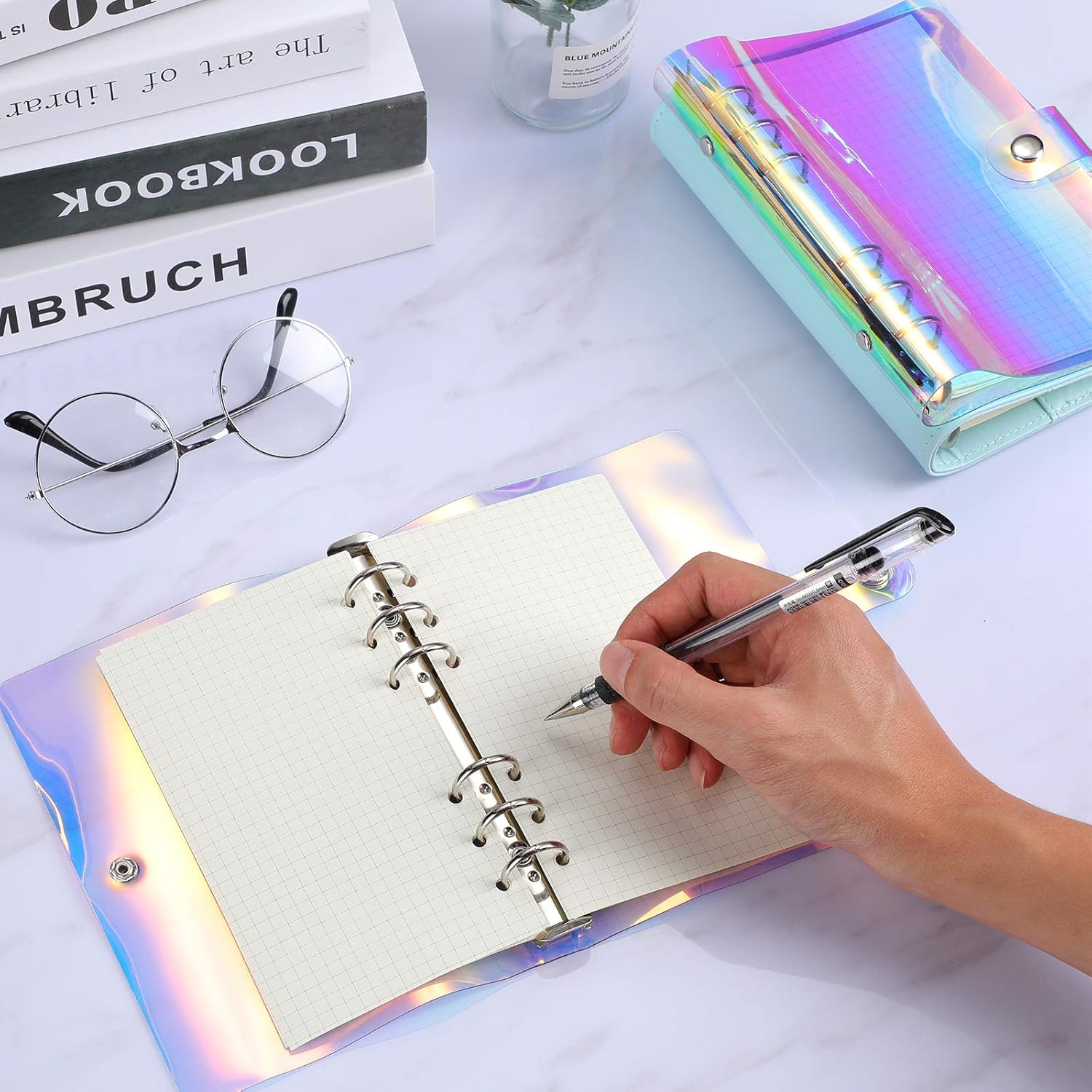 6 Pieces Rainbow Clear Notebook Binders 6-Ring Planner Binder Soft PVC Binder Transparent A6 Binder Cover Loose Leaf Personal Planner with Snap Button Closure 7 717zqZzAKdL. AC SL1500 - northernschoolofshiatsu.co.uk