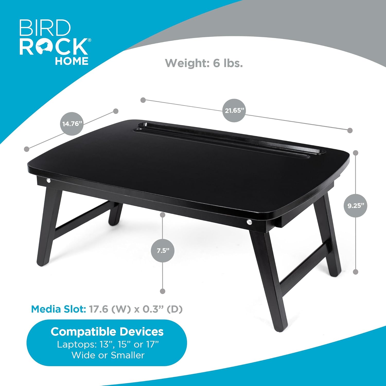 BIRDROCK HOME Bamboo Wood Lap Tray with Foldout Legs, Storage Drawer, Fits Laptops Up to 17", Tablet and Phone Slot, Laptop Table for Sitting or Standing, Work from Home, Workstation - Espresso 3 7185Luo1bXL. AC SL1500 - northernschoolofshiatsu.co.uk