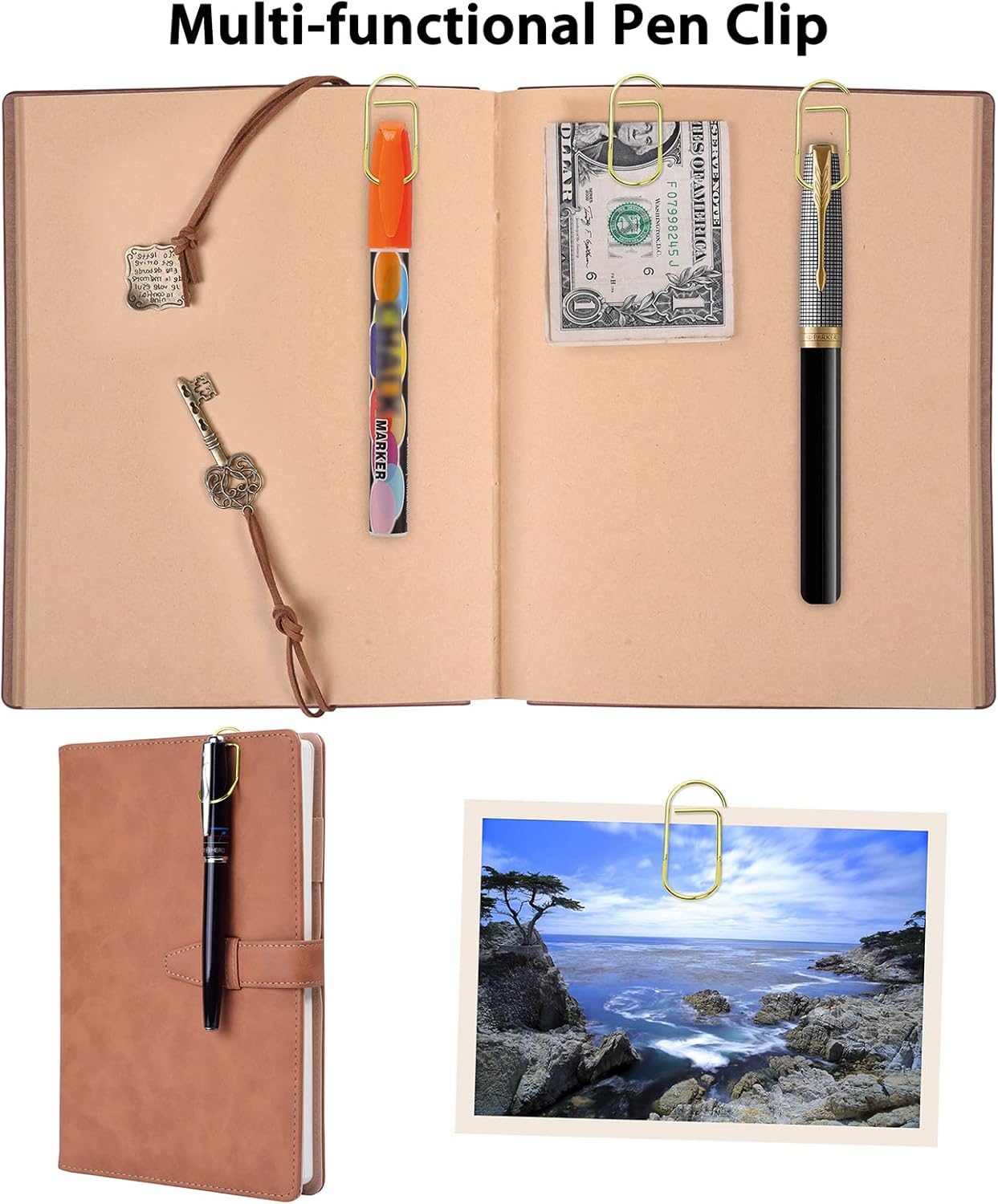 Wisdompro Pen Clip, 12 Pack Stainless Steel Pen Clip Holder for Notebook, Books, Journal, Clipboard, Paper, etc. - 2.6 x 0.7 inch (Silver) 9 718Hv+daFWL. AC SL1500 - northernschoolofshiatsu.co.uk