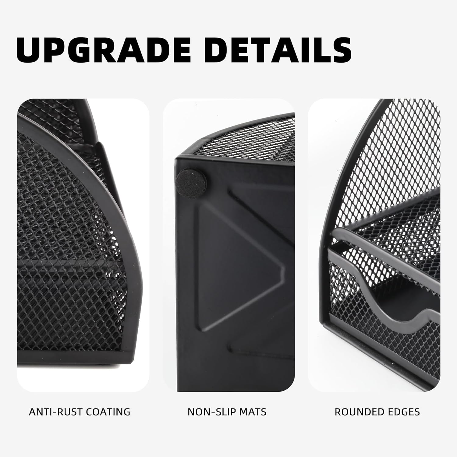 Mesh Metal Desktop Organizer Office Box with Pen Holder and Desktop Accessory Storage Basket, 7 Compartments, Black 4 718bD2pvVFL. AC SL1500 - northernschoolofshiatsu.co.uk