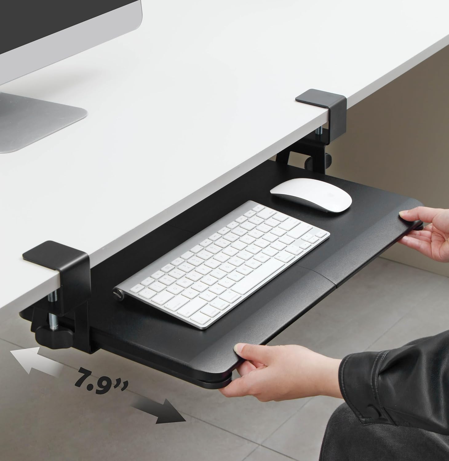 Clamp-on Rotating Computer Keyboard and Mouse Tray, Slide Out with Sturdy C-Clamp Mount,Ergonomic Typing, Black (20"x 12") 3 718y6 yYM3L. AC SL1500 - northernschoolofshiatsu.co.uk