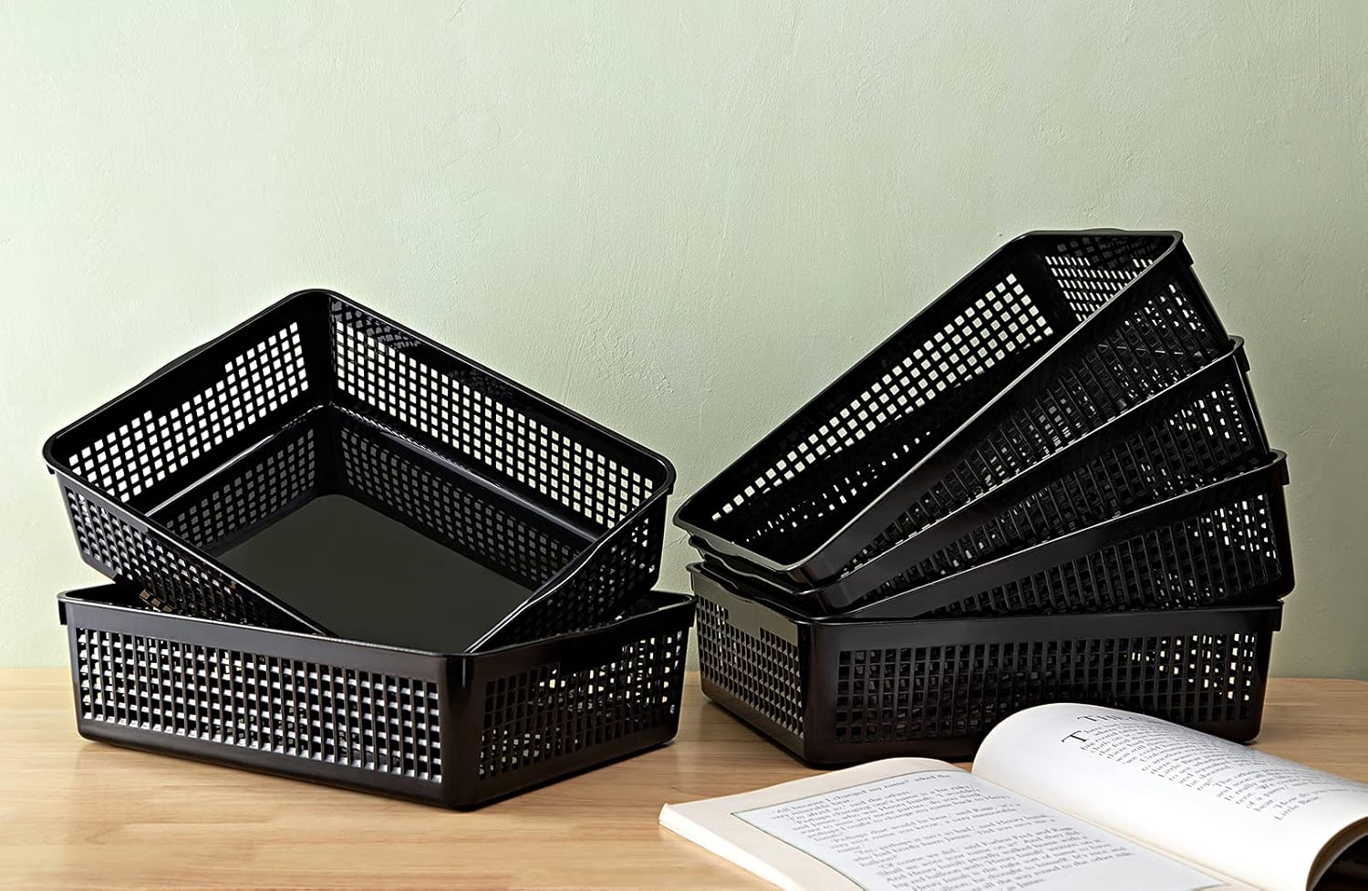 A4 Size Plastic Storage Basket,Desktop File Paper Letter Organizer Tray, 6-Packs (Black) 6 71939jAZu6S. AC SL1500 - northernschoolofshiatsu.co.uk