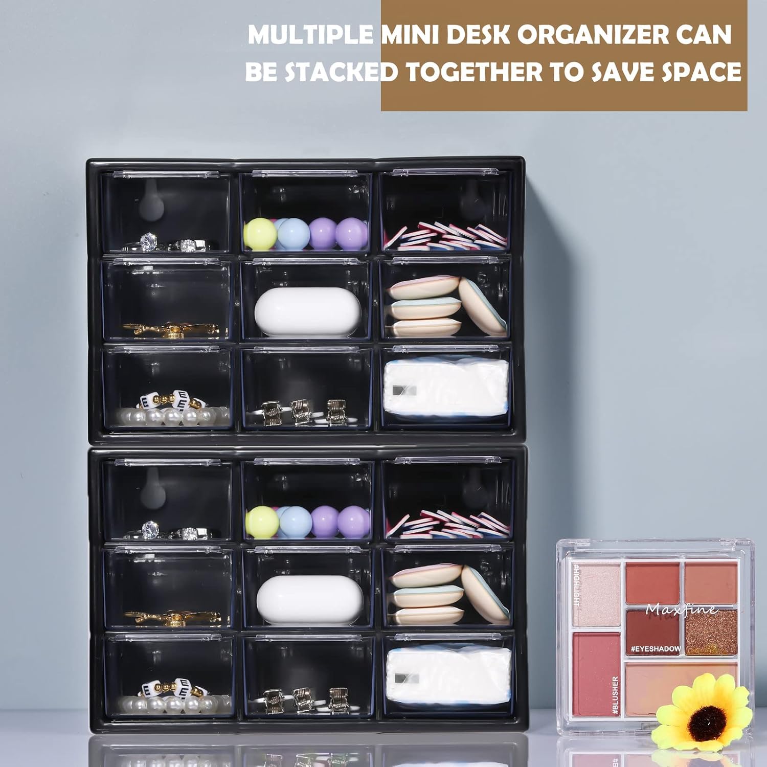 Rtteri 9 Pieces Mini Drawer Organizer Plastic Desktop Storage Box Desk Craft Organizer with 9 Clear Drawers for Office Home Jewelry Small Parts Belongings Cosmetics Collection, Wall Mounted (Black) 6 719QChyU86L. AC SL1500 - northernschoolofshiatsu.co.uk