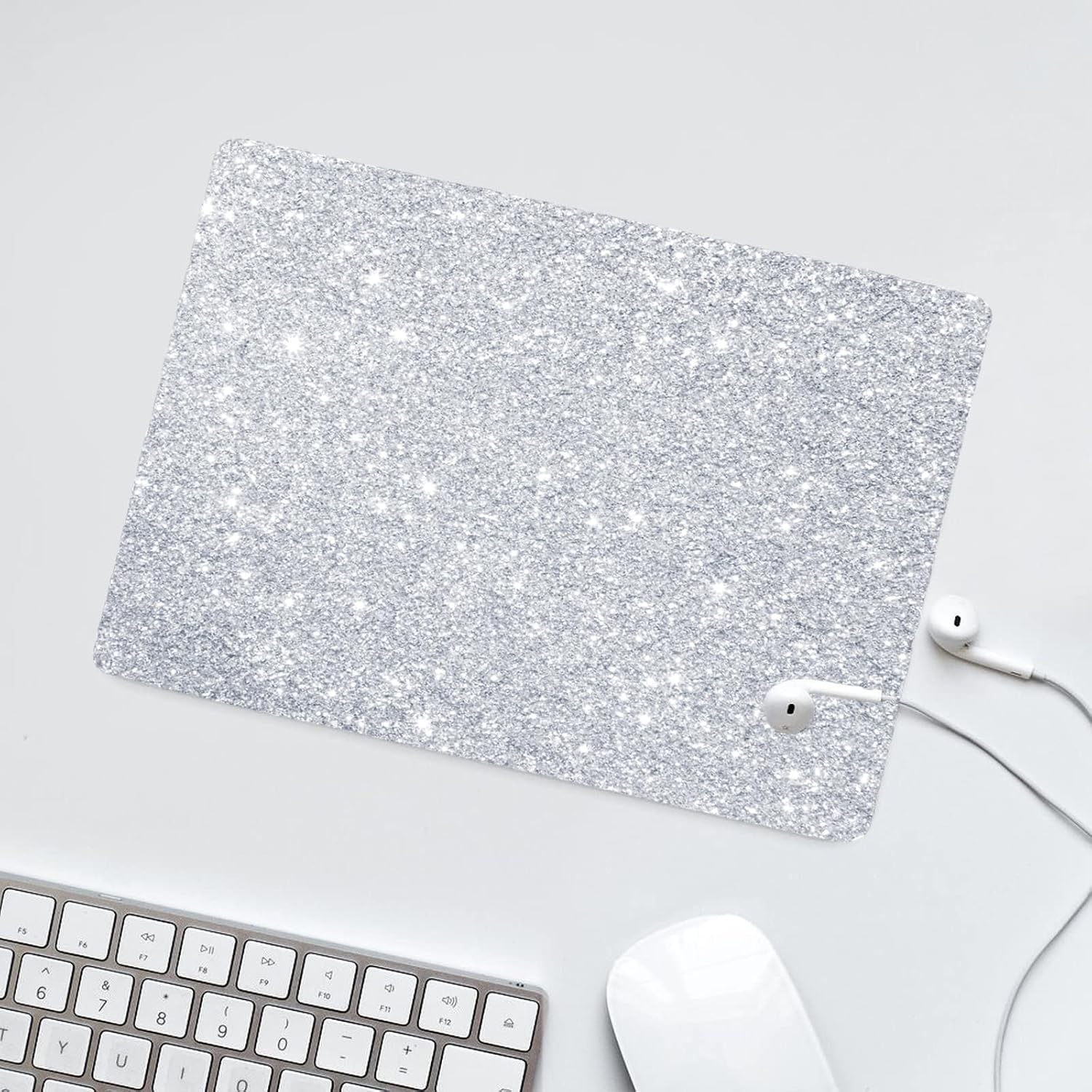 Mouse Pad Diamond Silver Glitter Sparkle Mousepad Bling Desk Accessories Gaming Bling Rubber Pads for Laptop, One Size 102 719cHy4DQbL. AC SL1500 - northernschoolofshiatsu.co.uk